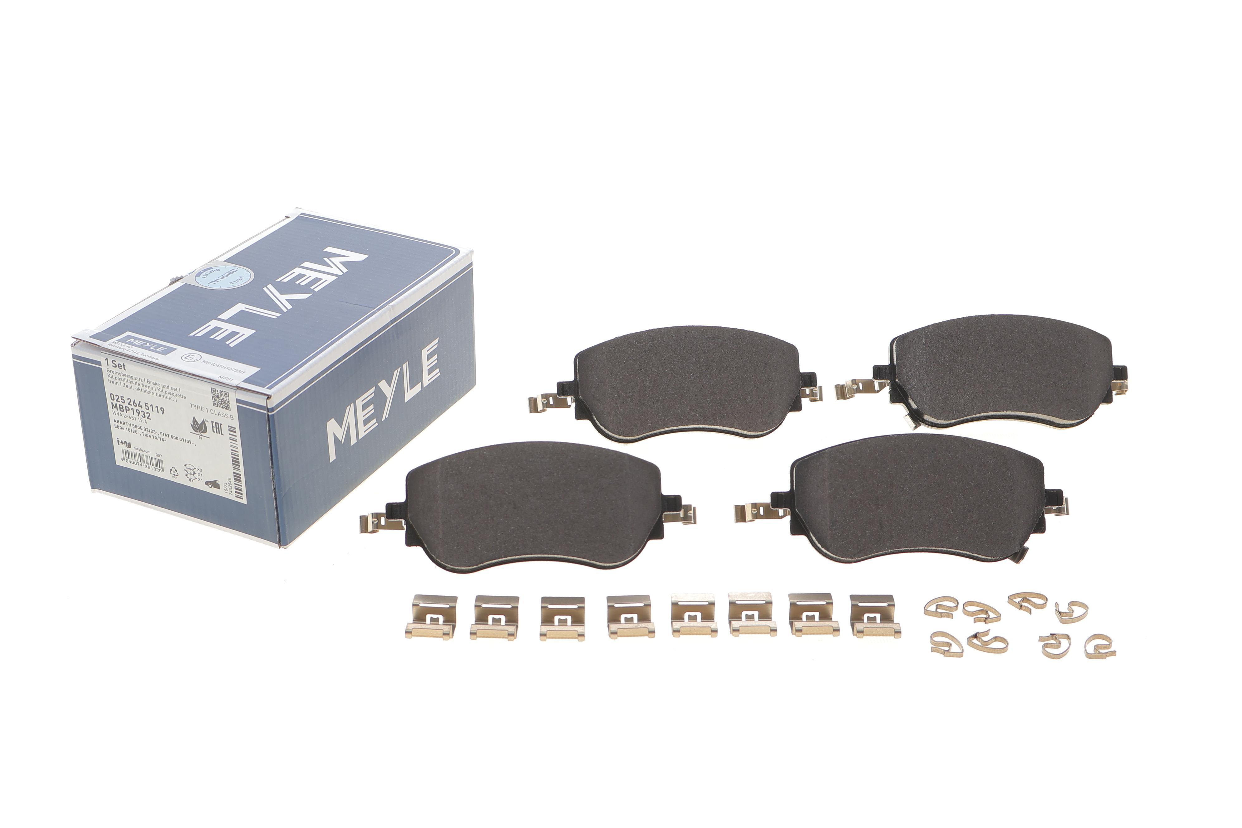 Колодки гальмівні (передні) Fiat 500 II Electric 12-/500 e 20-/Tipo 15-