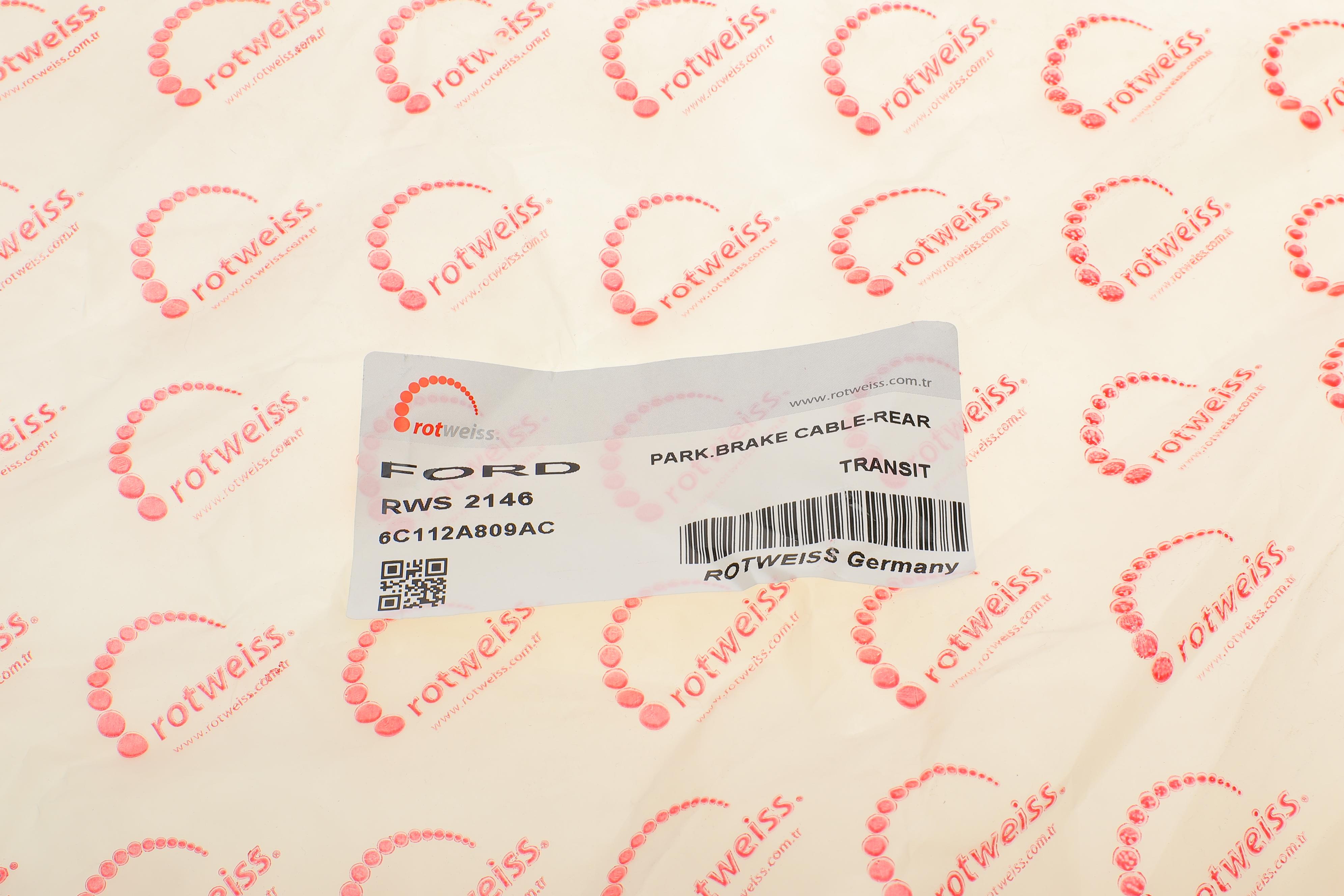 Трос ручника (задній) (L) Ford Transit (V347) 06- (RWD)