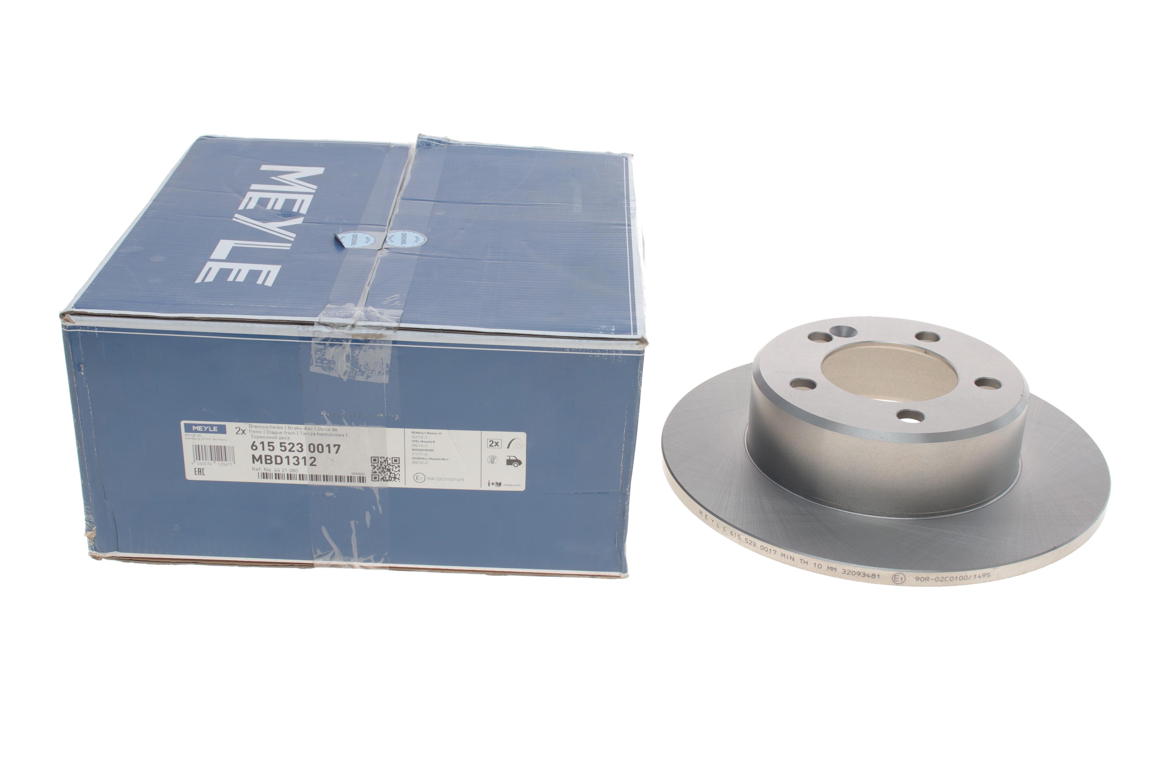 Диск гальмівний (задній) Renault Master III 10- (RWD) (305x12)