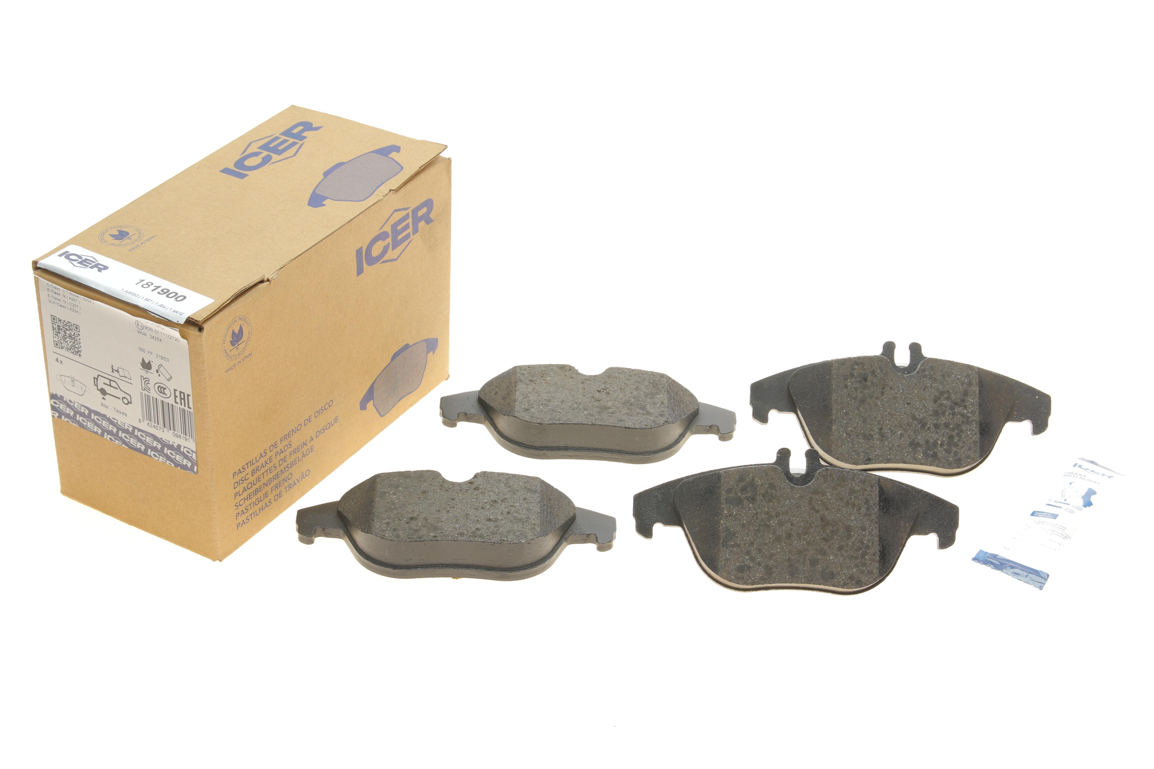 Колодки гальмівні (задні) MB C-class (W204/C204) 07-14/E-class (C207/A207) 09-16/GLK (X204) 08-15