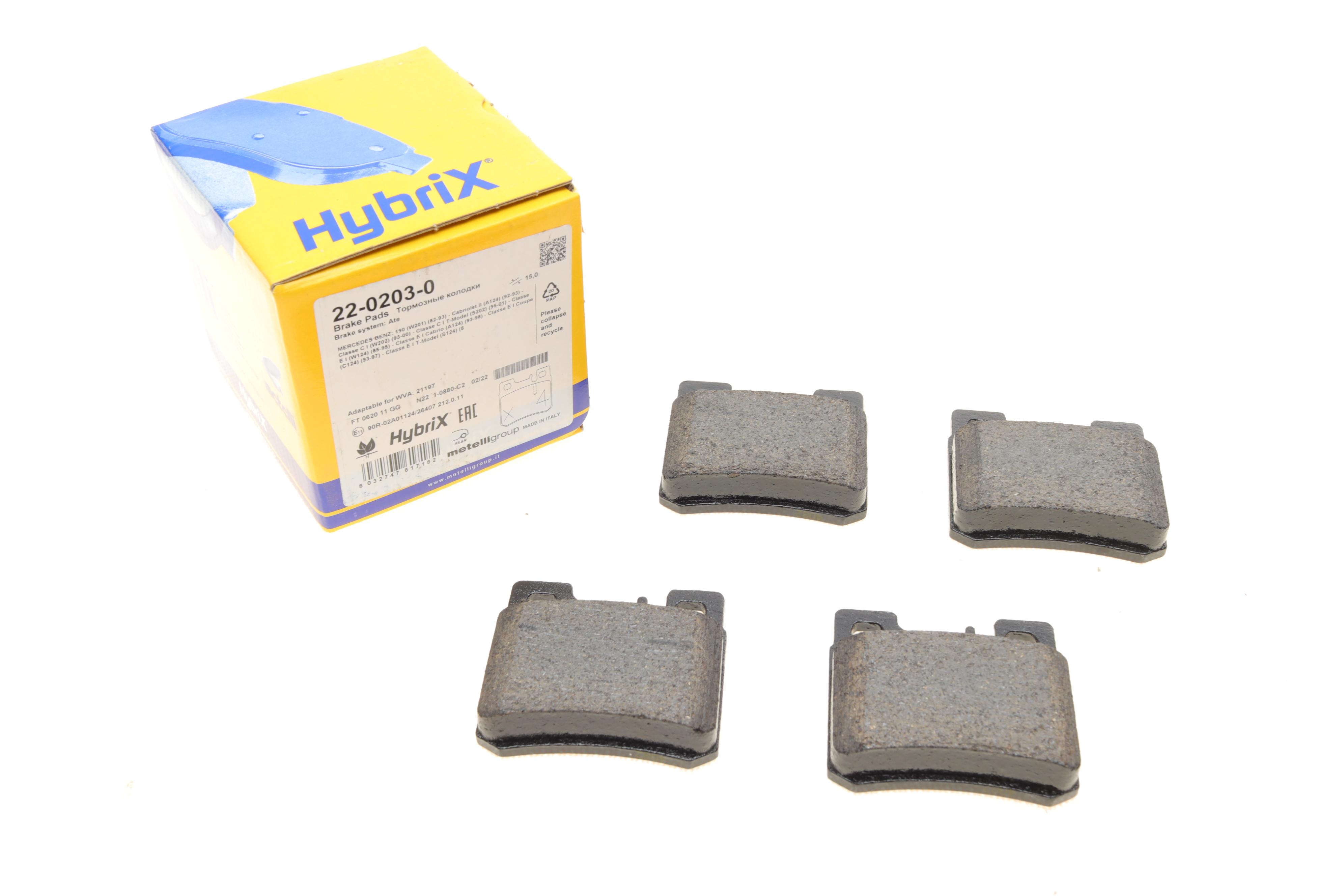 Колодки гальмівні (задні) MB C-class (W202/S202)/E-class (W124/S124/W210)/SL-class (R129) 93-02