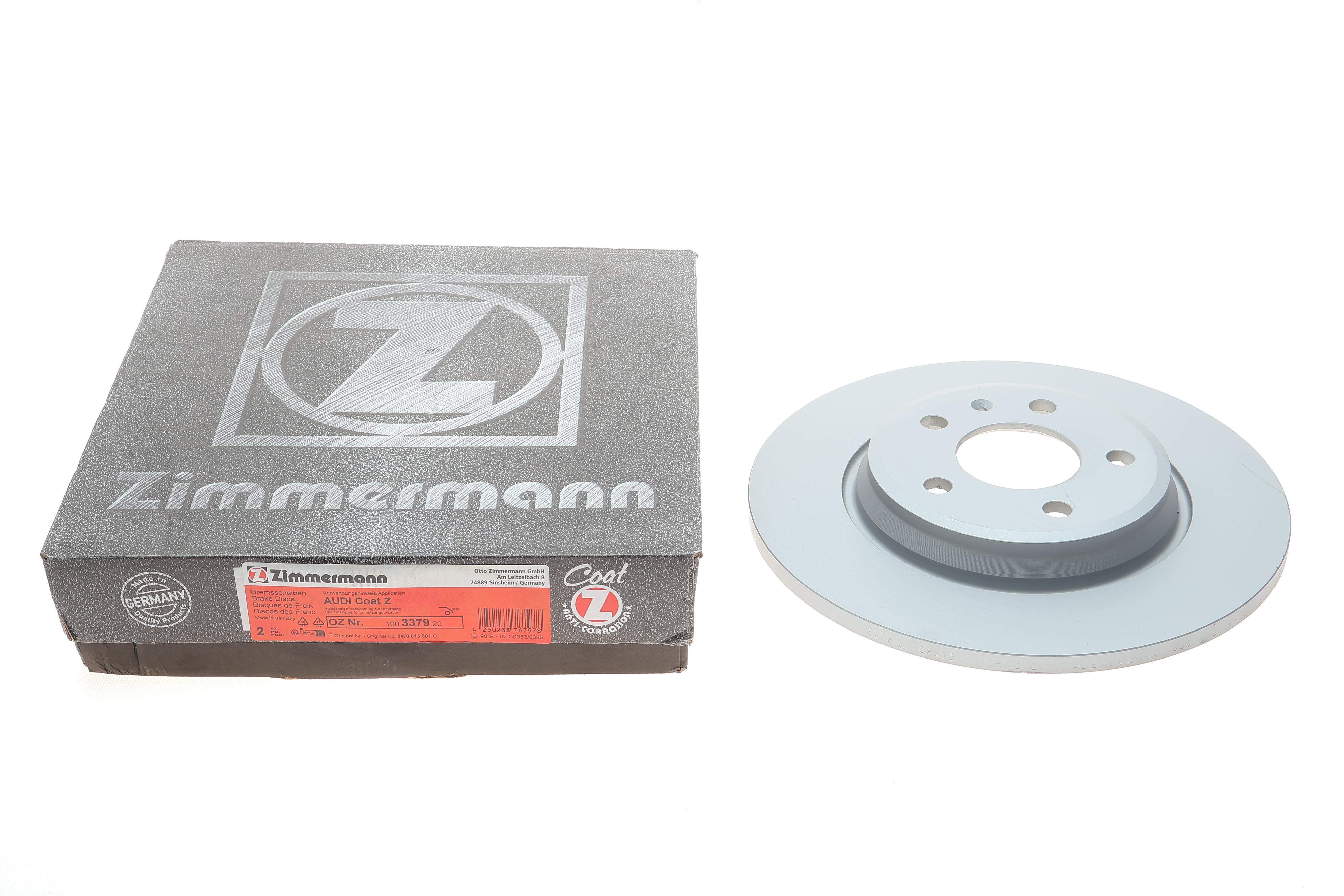 Диск гальмівний (задній) Audi A4/A5/Q5 07-/A6/A7 11- (300x12) (з покриттям) (повний)