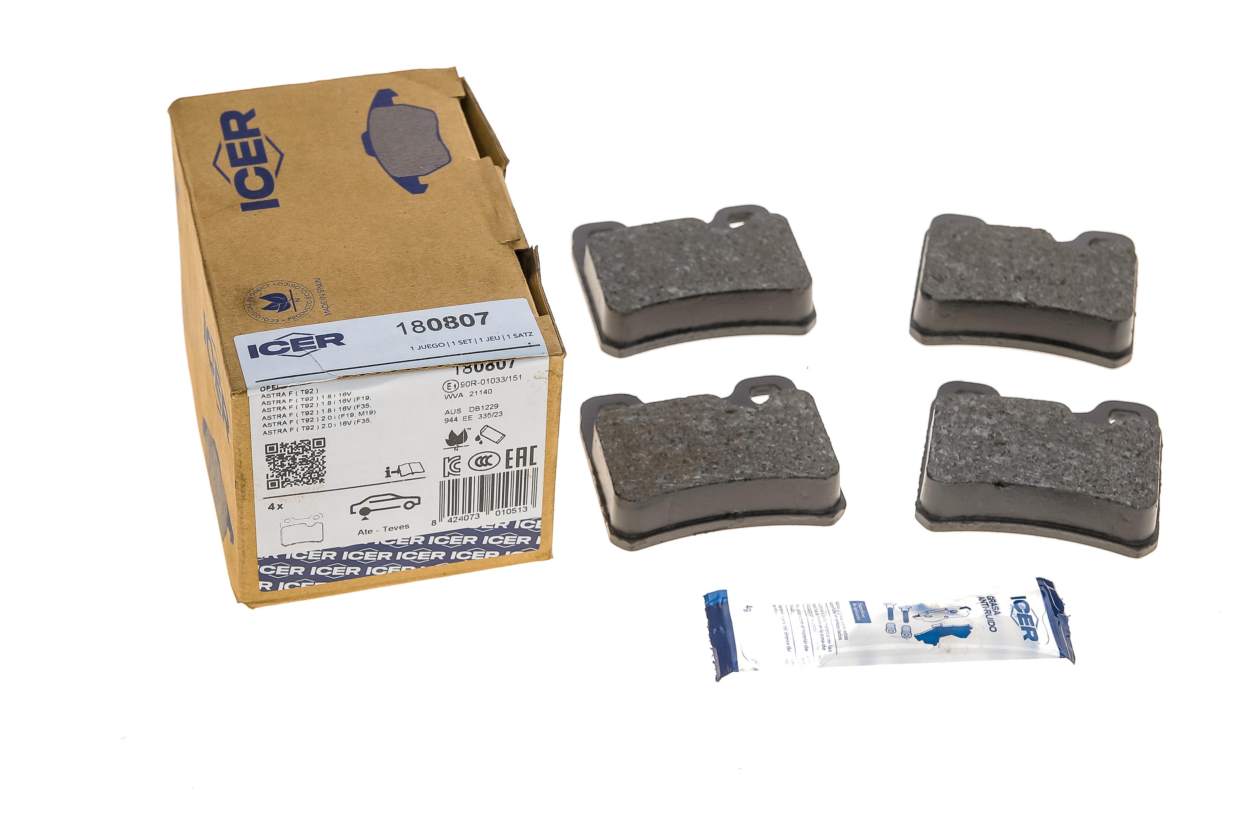 Колодки гальмівні (задні) Opel Astra F 91-01/Kadett E 86-91/Vectra A 88-95