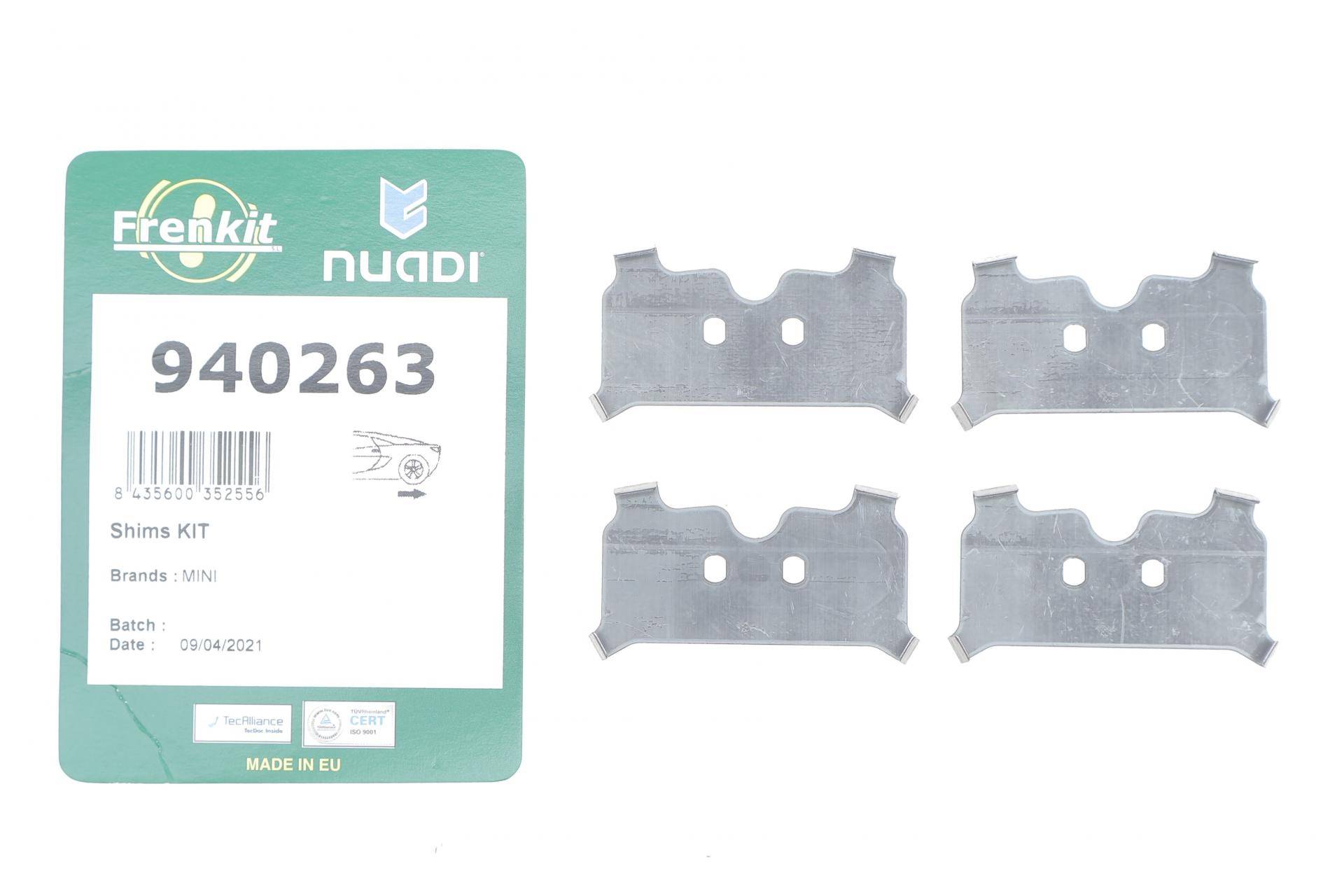 Комплект протискрипних пластин (задніх) Mini (F55/56/F57) 13-