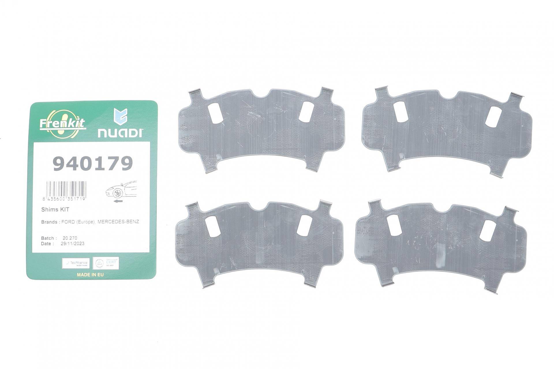 Комплект протискрипних пластин (передніх) Ford Transit 13-