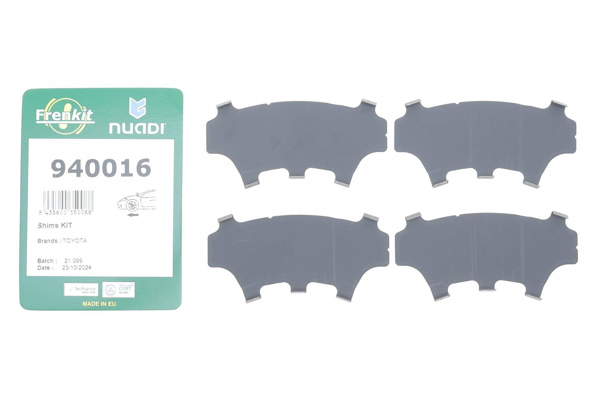 Комплект протискрипних пластин (передніх) Toyota Corolla 00-08 (TRW)