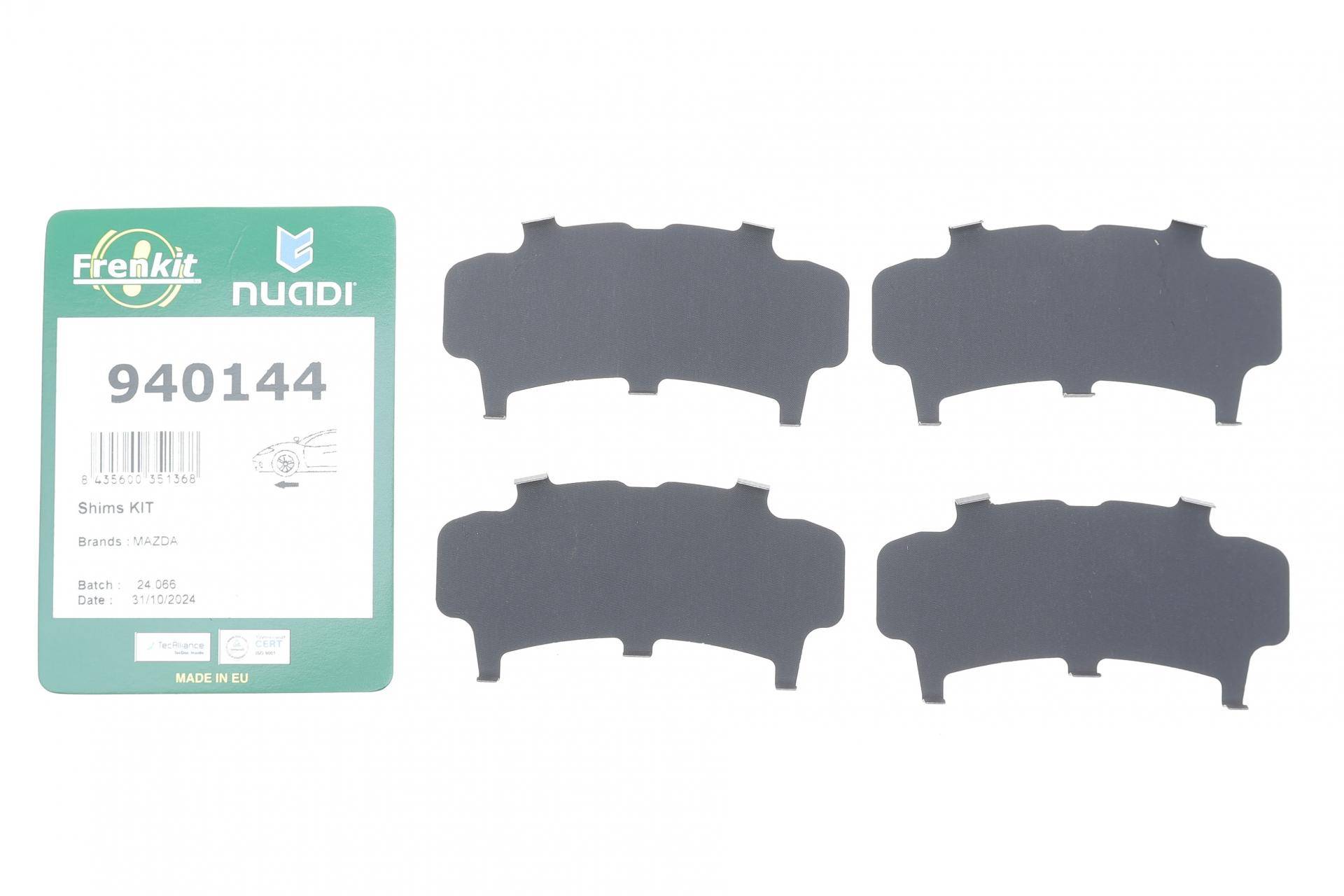 Комплект протискрипних пластин (передніх) Mazda 6 07-13