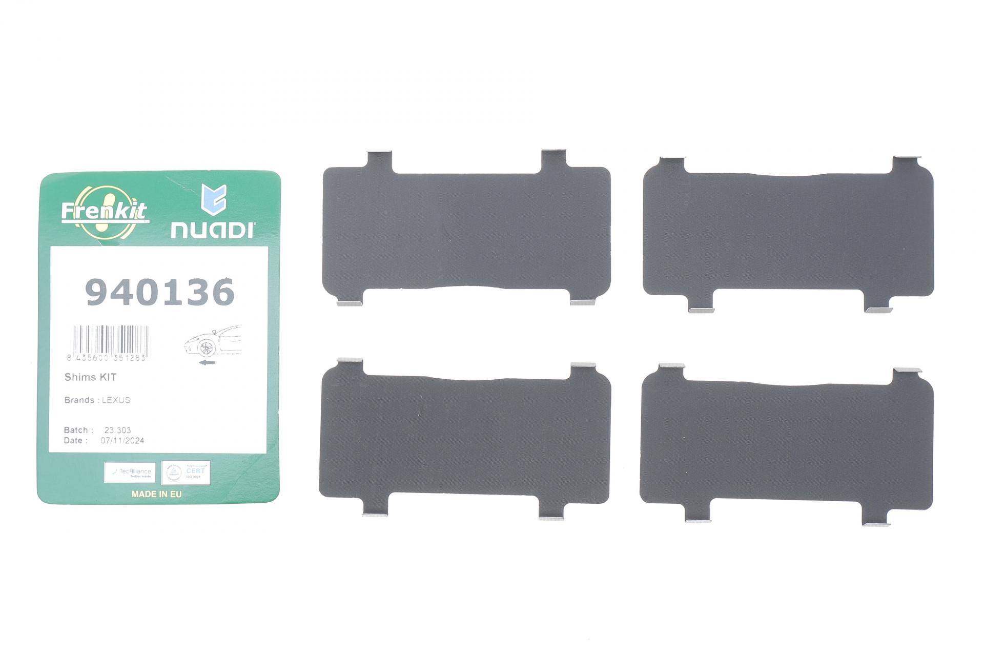 Комплект протискрипних пластин (передніх) Lexus GS/IS/RC 05-