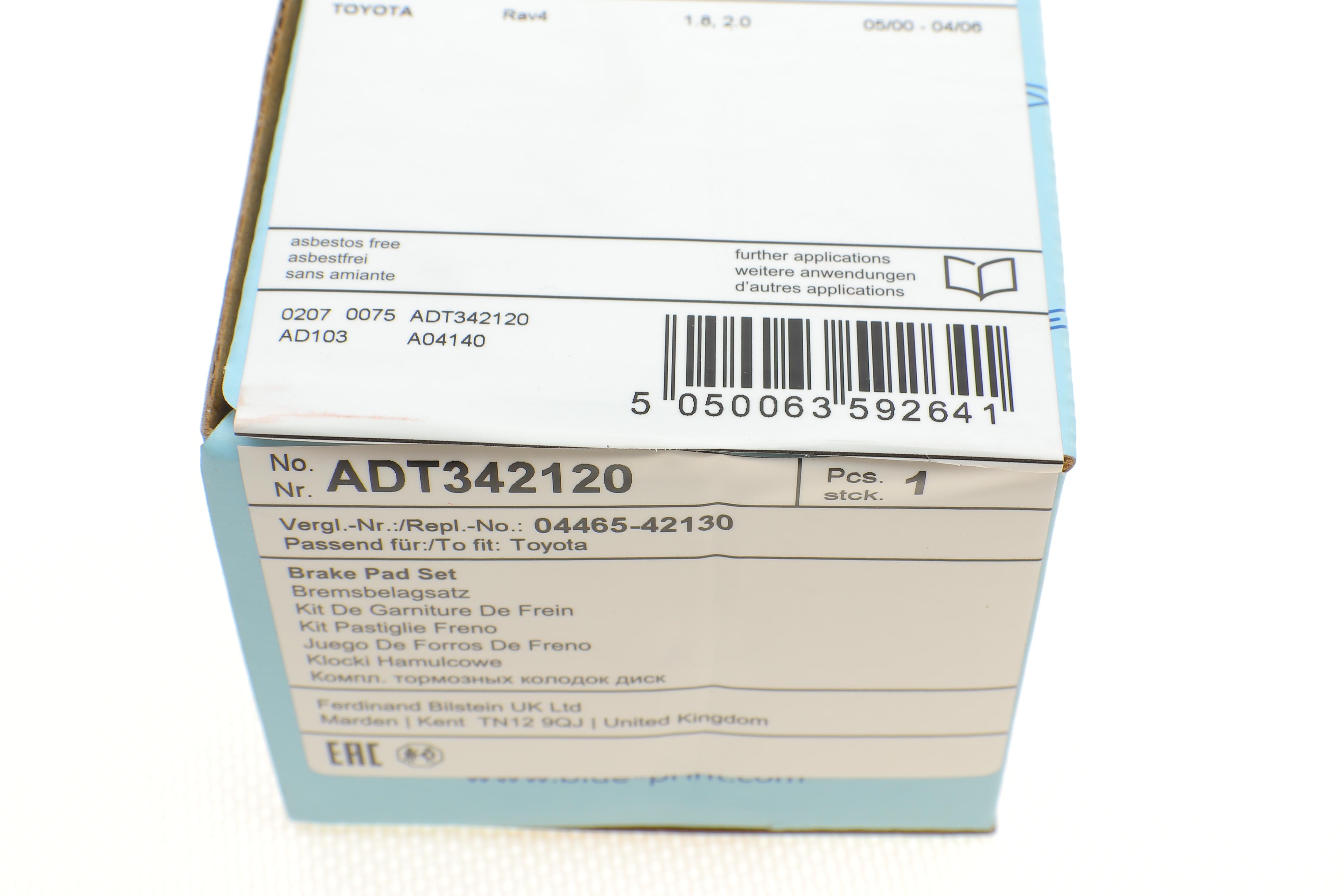 Колодки гальмівні (передні) Toyota Rav 4 II 00-05