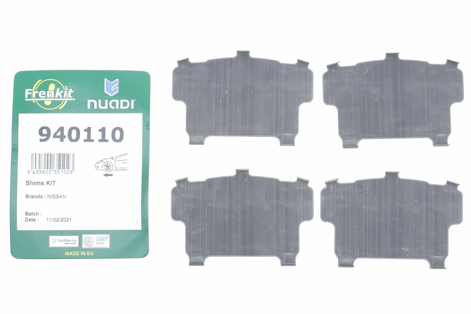 Комплект протискрипних пластин (передніх) Nissan Maxima 97-00/Murano 03-14/Teana 03-08/Infiniti FX 03-11/M37 11-