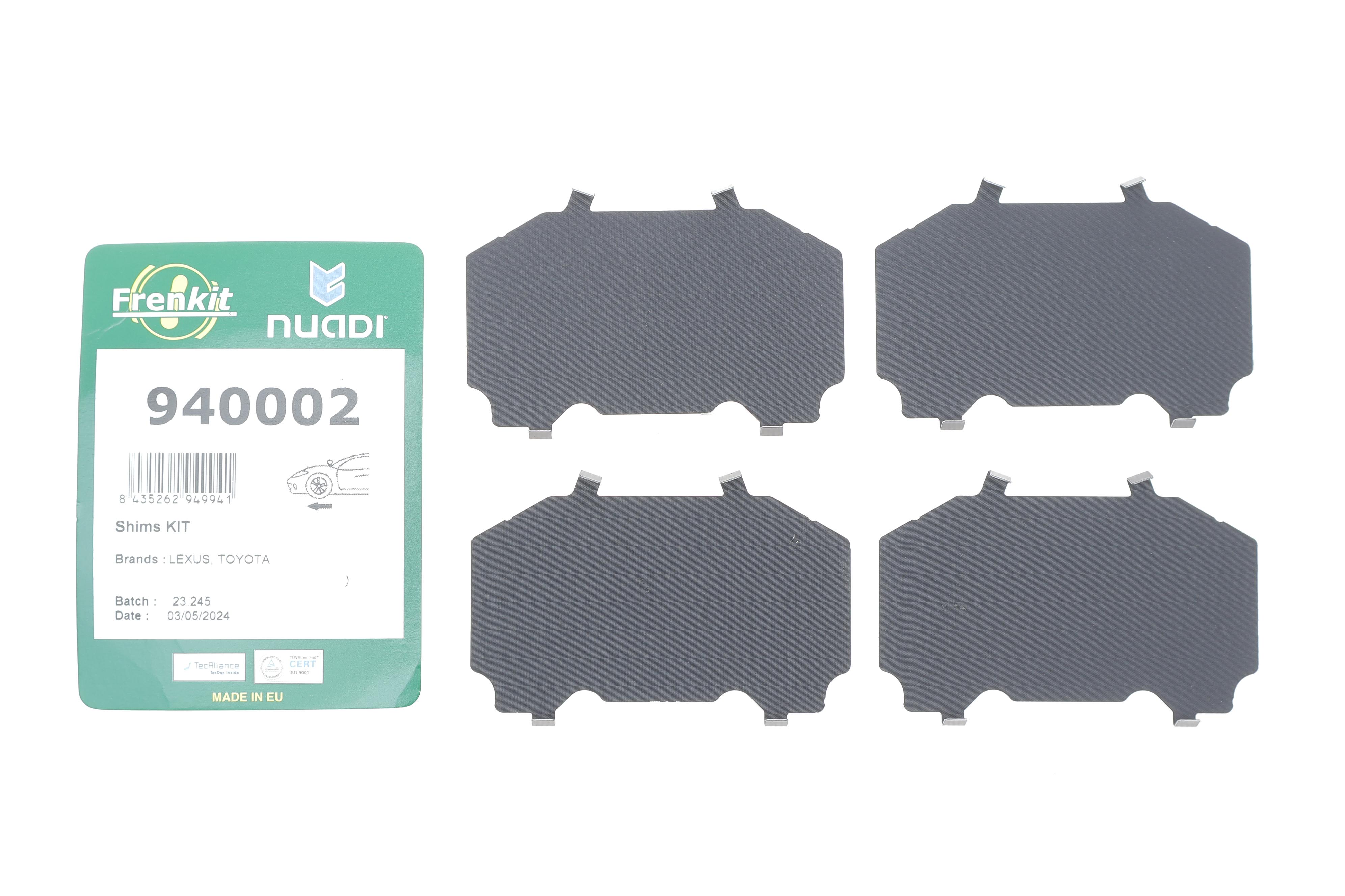 Комплект протискрипних пластин (передніх) Toyota Land Cruiser 100 98- (Sumitomo)