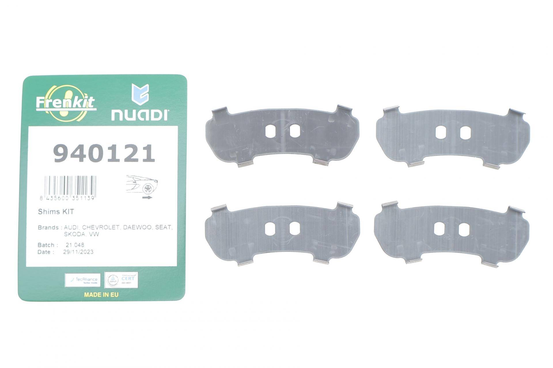 Комплект протискрипних пластин (задніх) VW Caddy III/Golf VI 04-15 (Bosch)