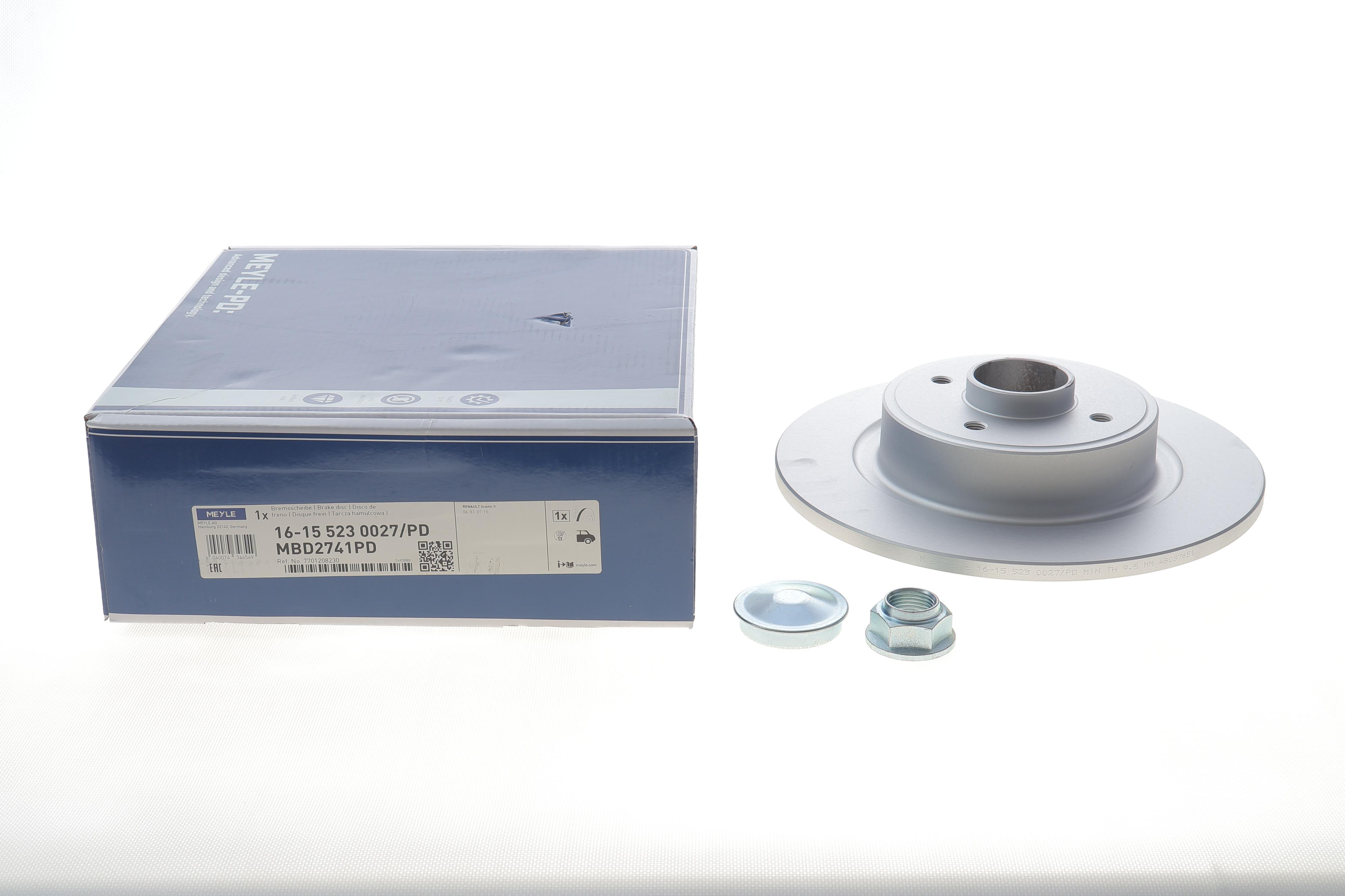 Диск гальмівний (задній) Renault Scenic II 03- (274x11) (+ABS) (з підшипником)