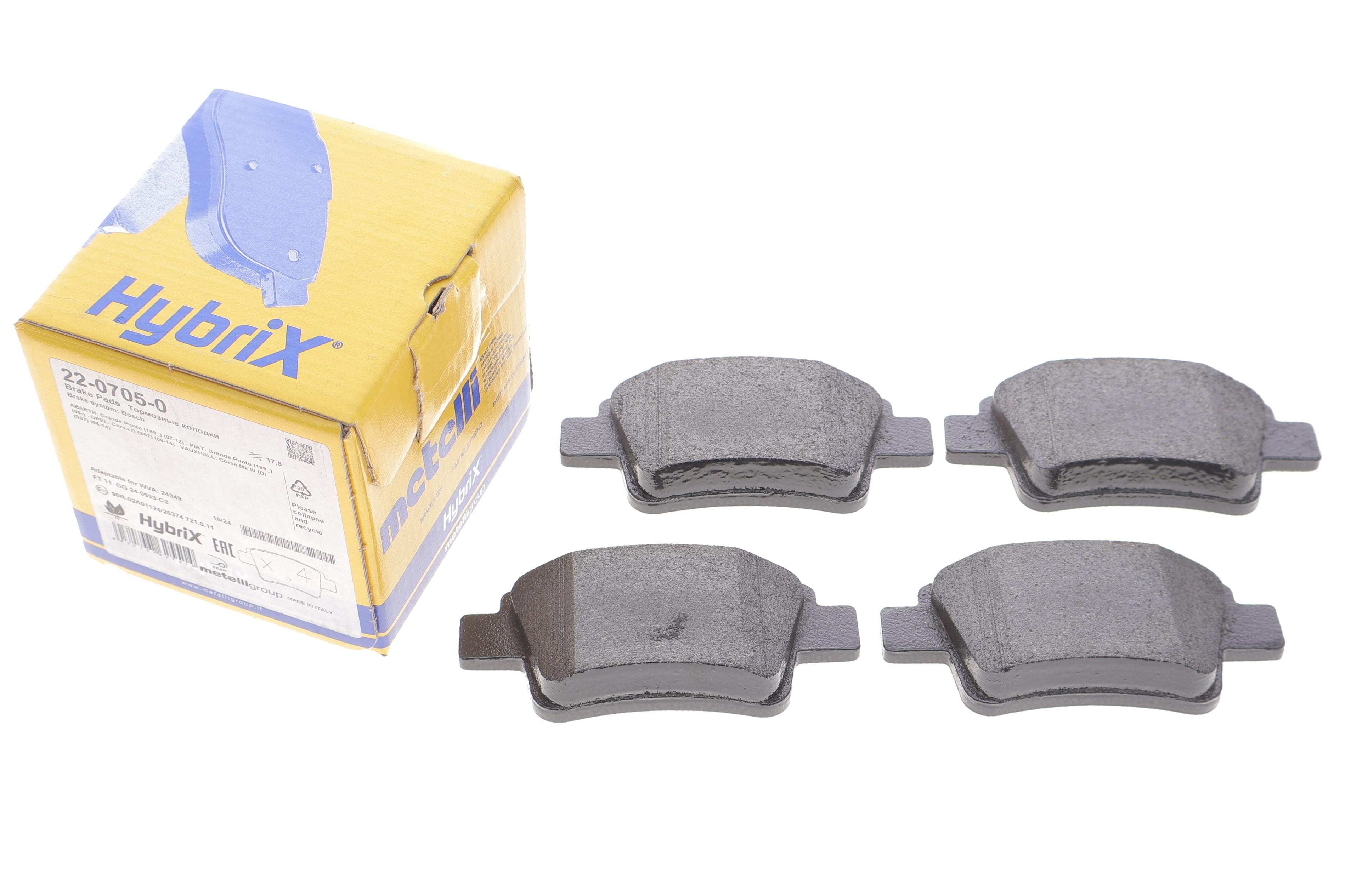 Колодки гальмівні (задні) Fiat Grande Punto 05-/Opel Corsa D 06-14