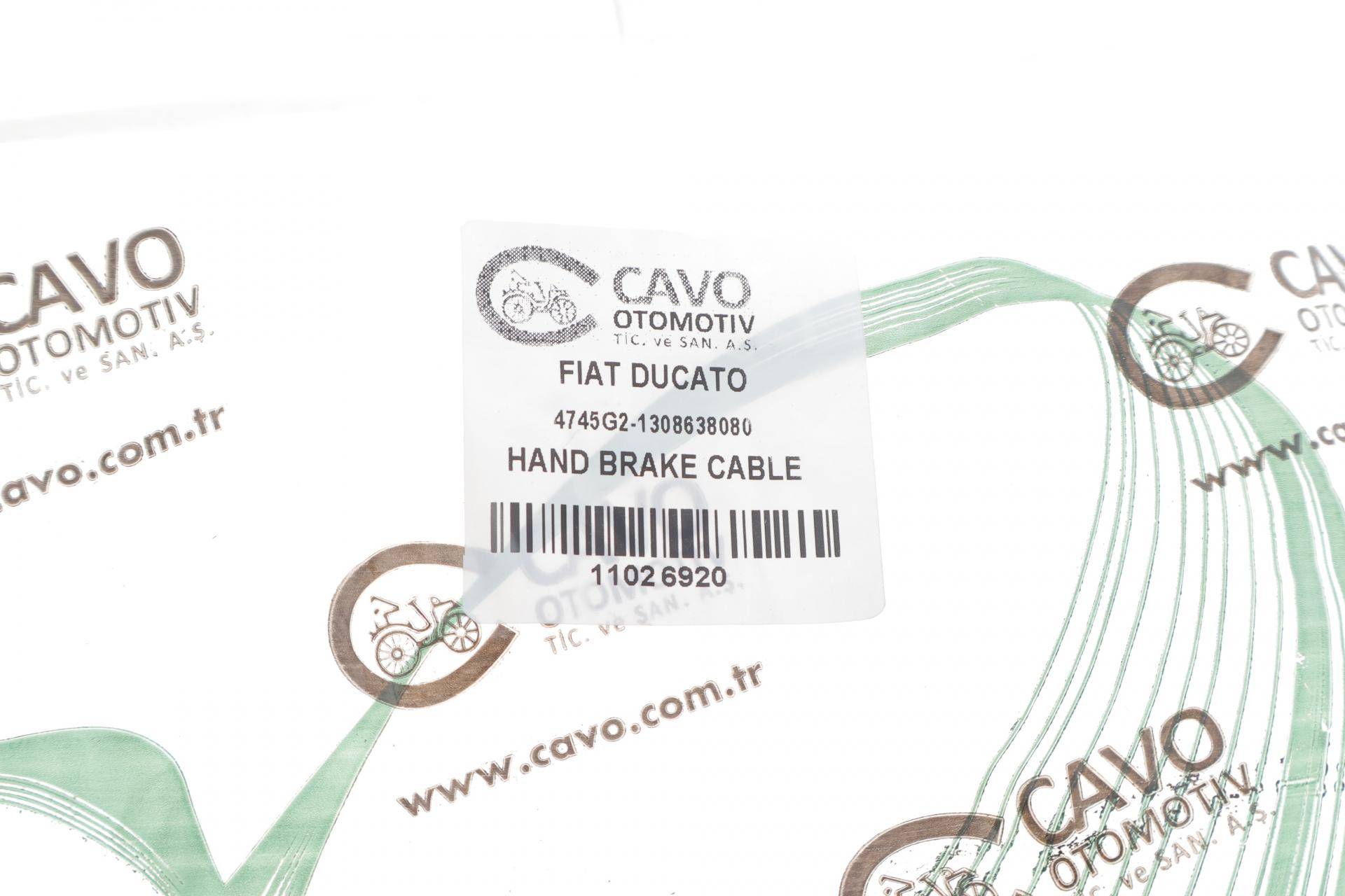 Трос ручника (центральний) Fiat Ducato 94- (1059/761 мм)