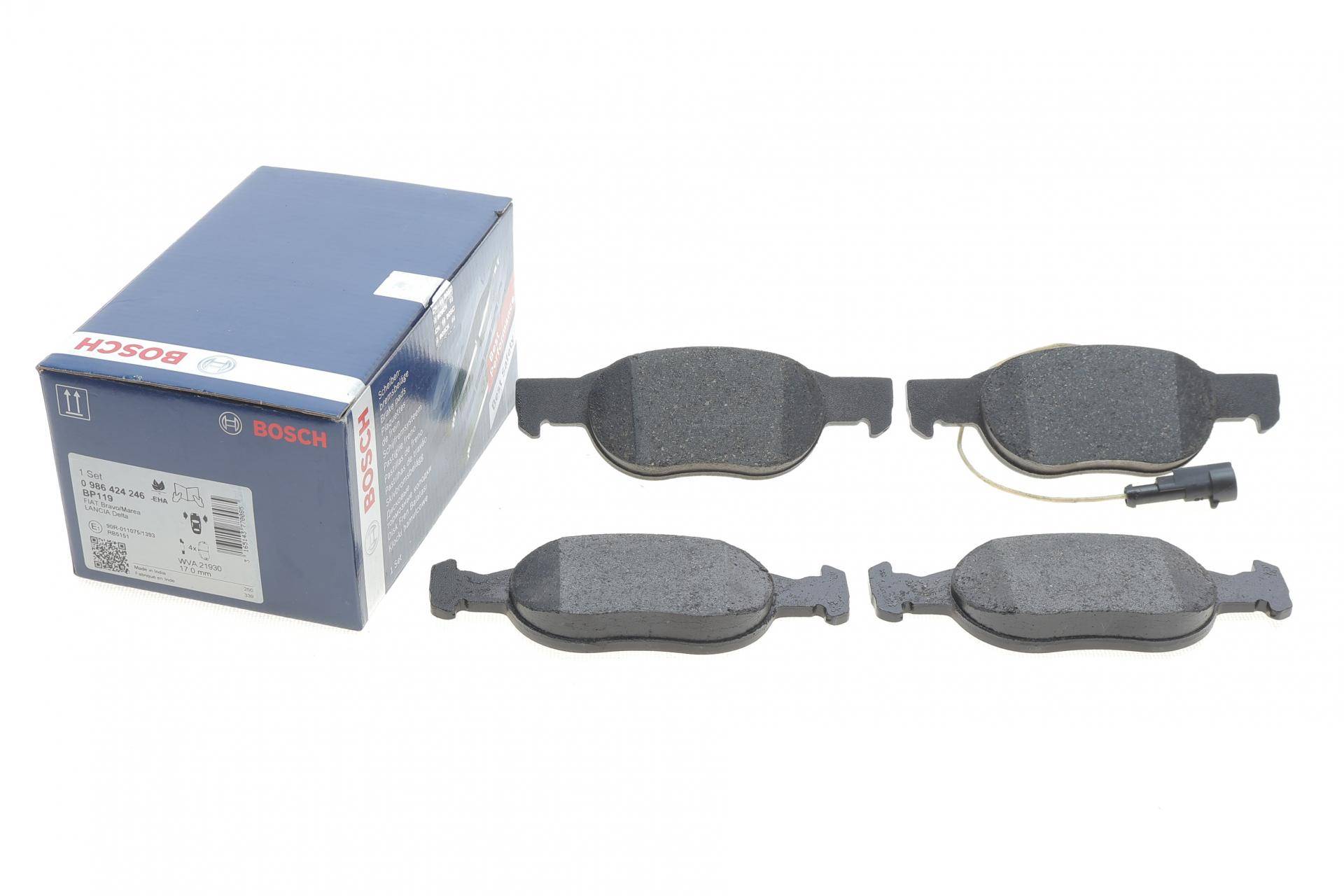 Колодки гальмівні (передні) Fiat Bravo/Brava 95-01/Marea 96-02/Lancia Delta II 94-99 (+датчик)