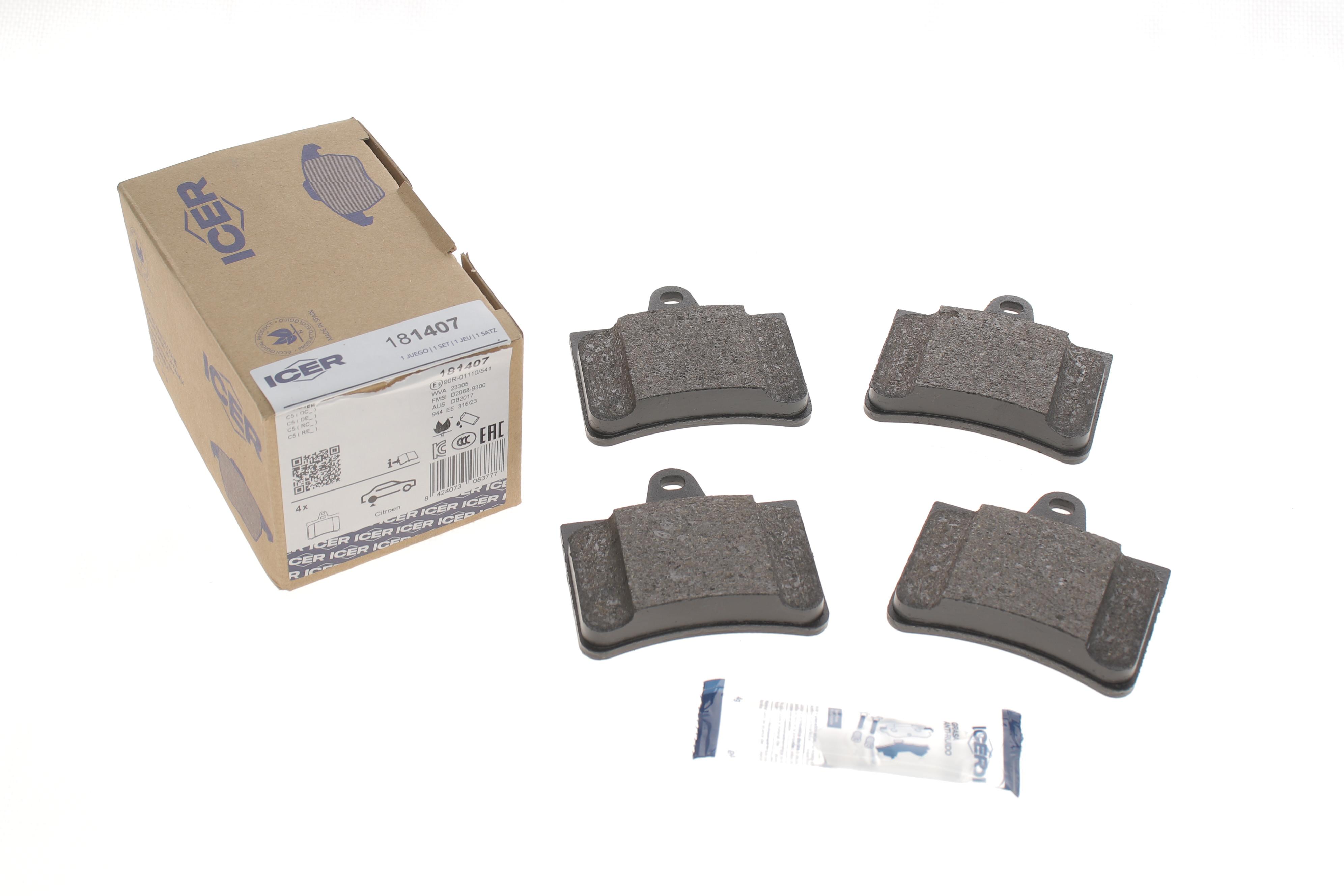 Колодки гальмівні (задні) Citroen C5 01-