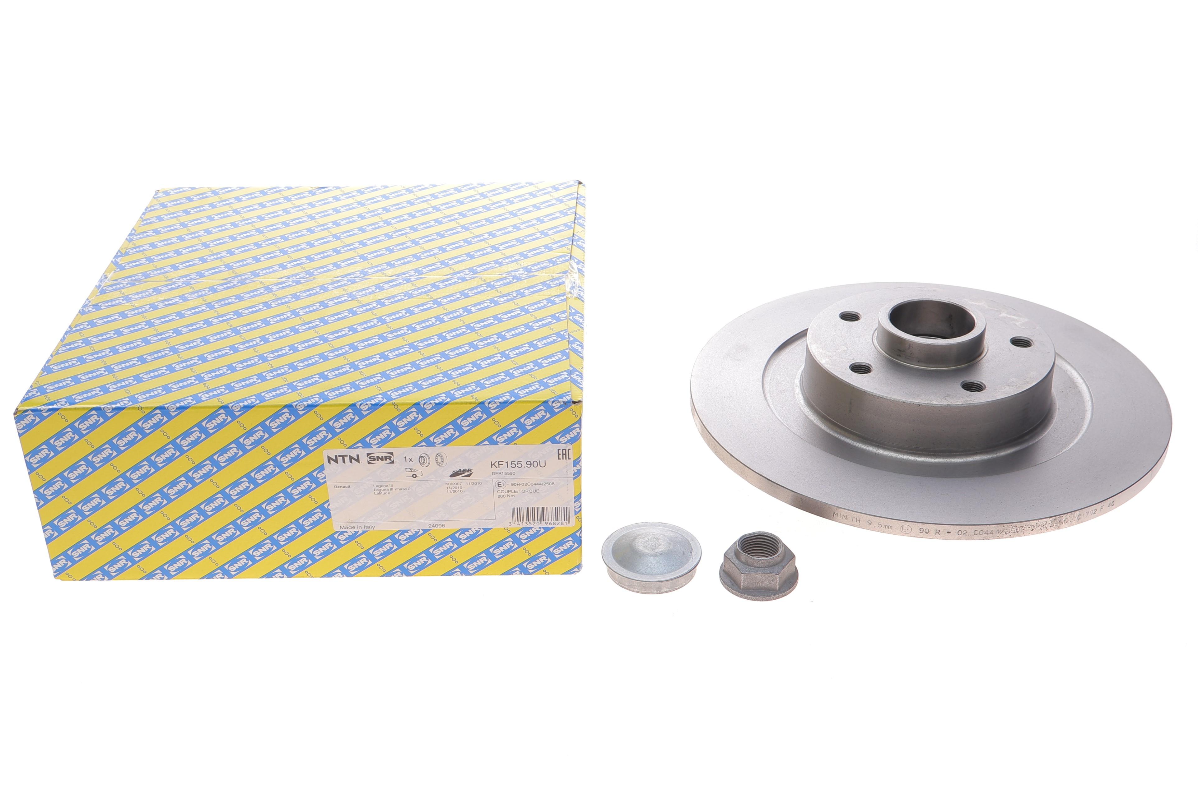 Диск гальмівний (задній) Renault Laguna III 07- (280x11) (+ABS) (з підшипником)