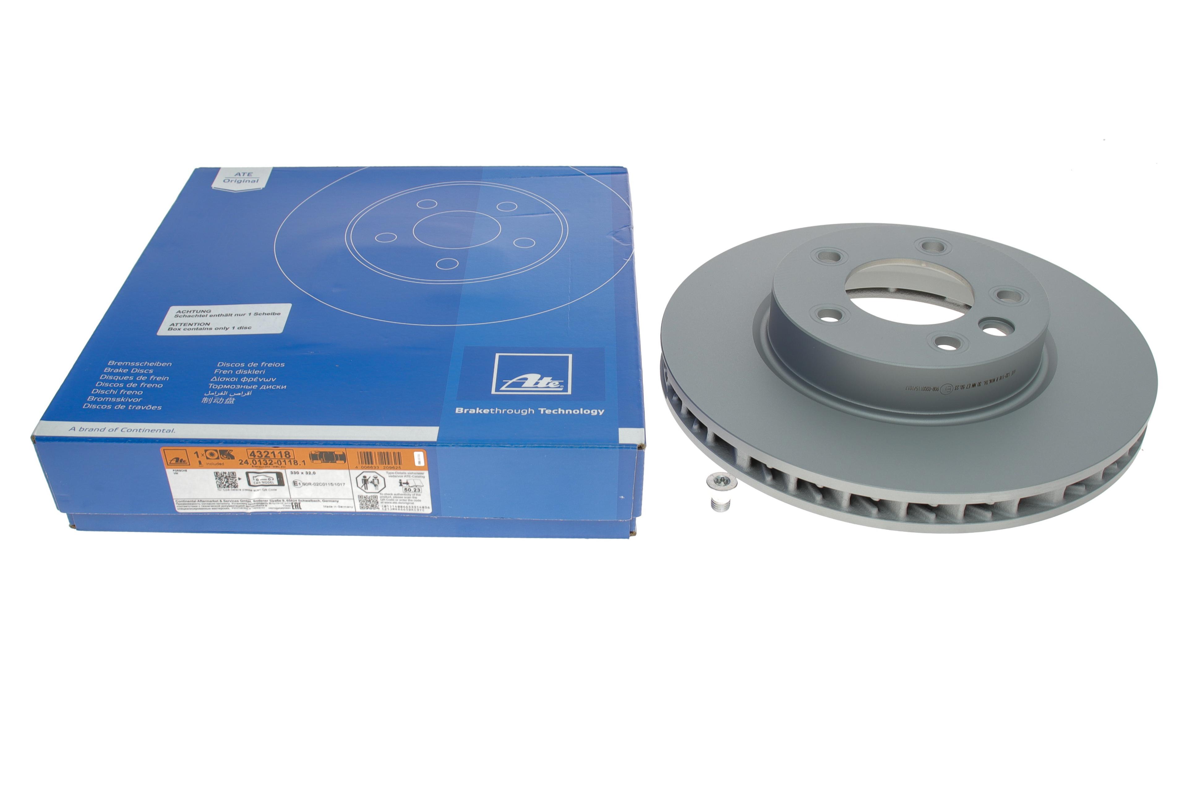 Диск гальмівний (передній) Porsche Cayenne/VW Touareg 02- (330x32) (R) (з покриттям) (вентильований)