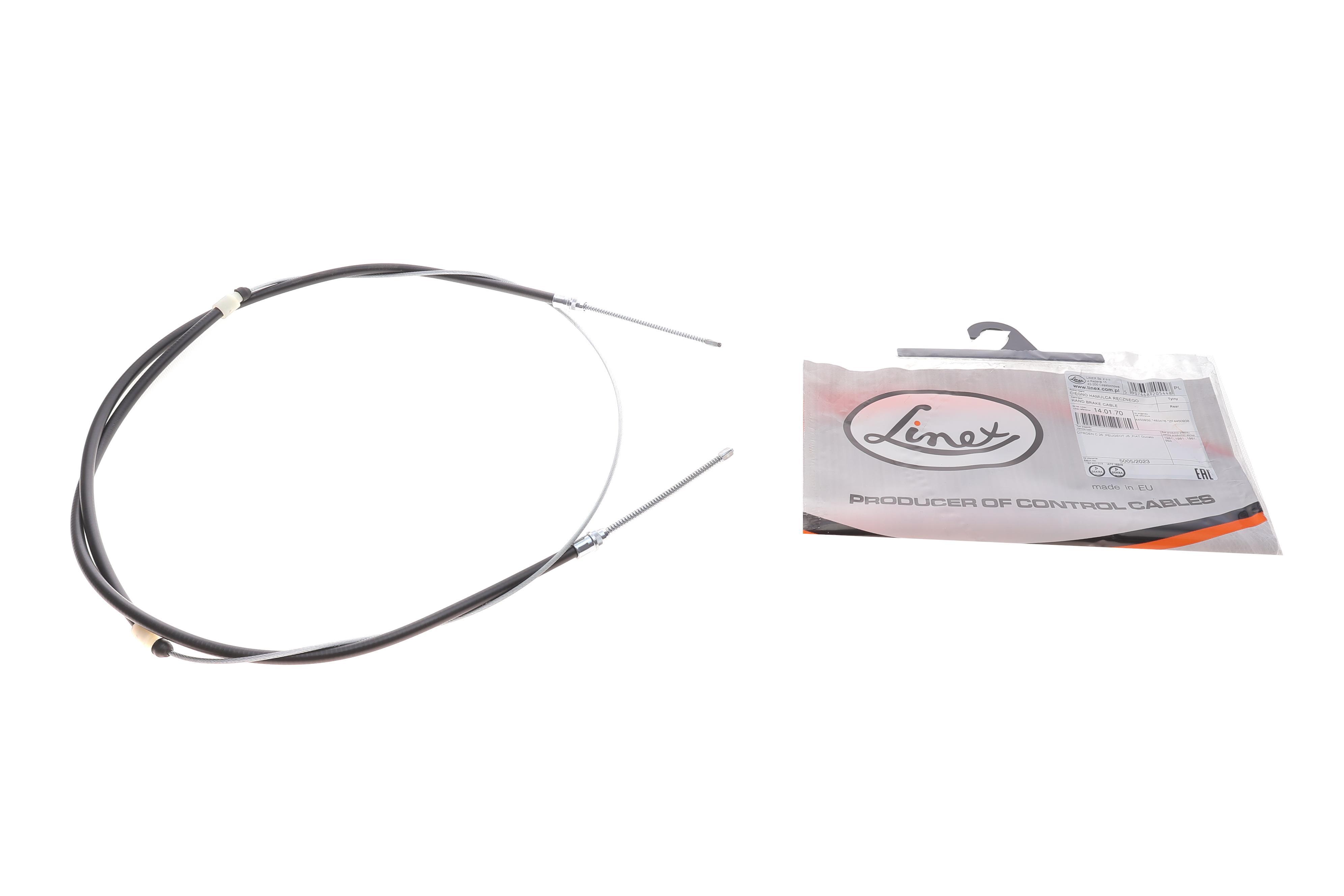 Трос ручника (задній) Fiat Ducato 1.9/2.4/2.5 D/TD 82-94 (2565/697+697mm)