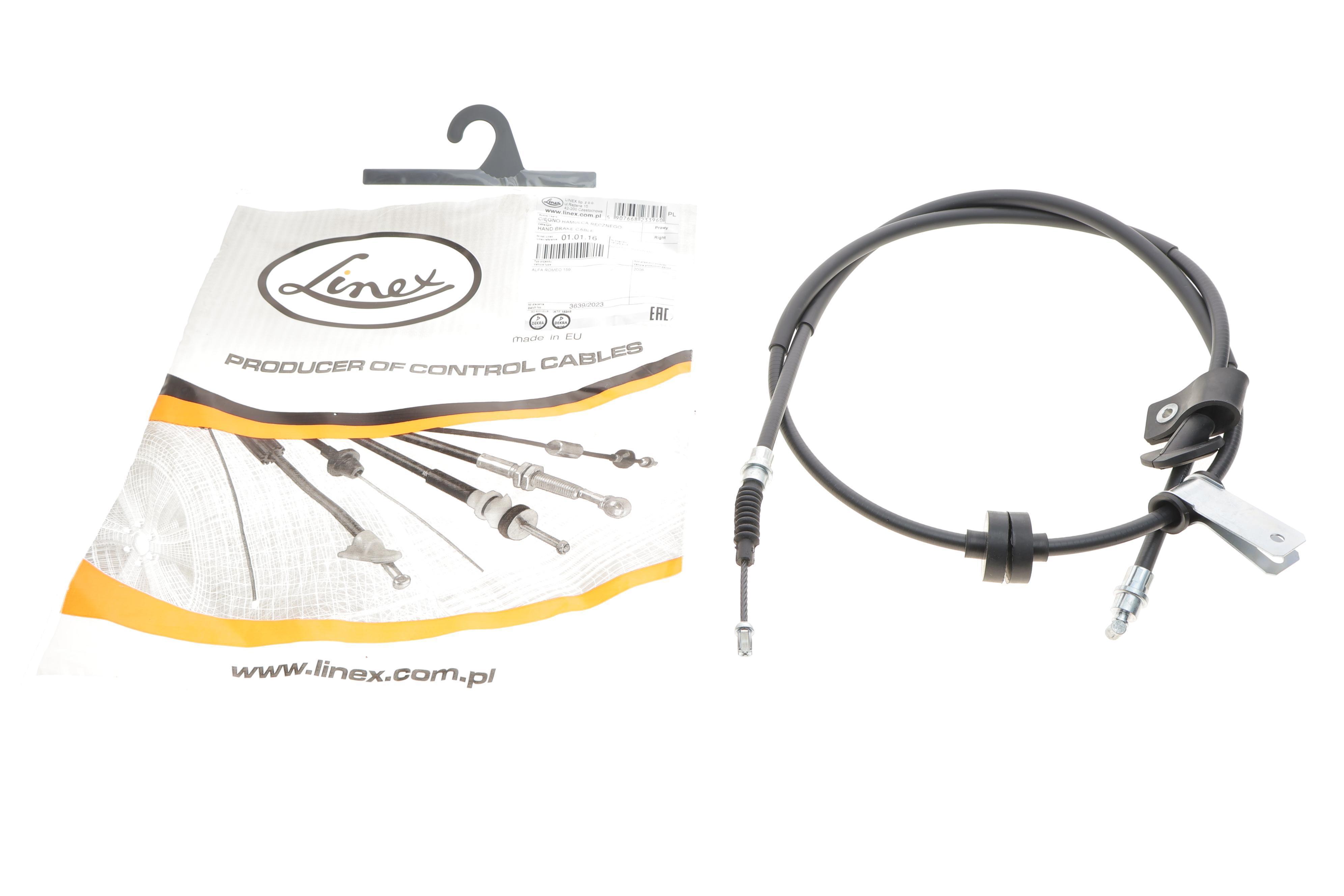 Трос ручника (задній) (R) Alfa Romeo 159 05-11 (1735/1585mm)