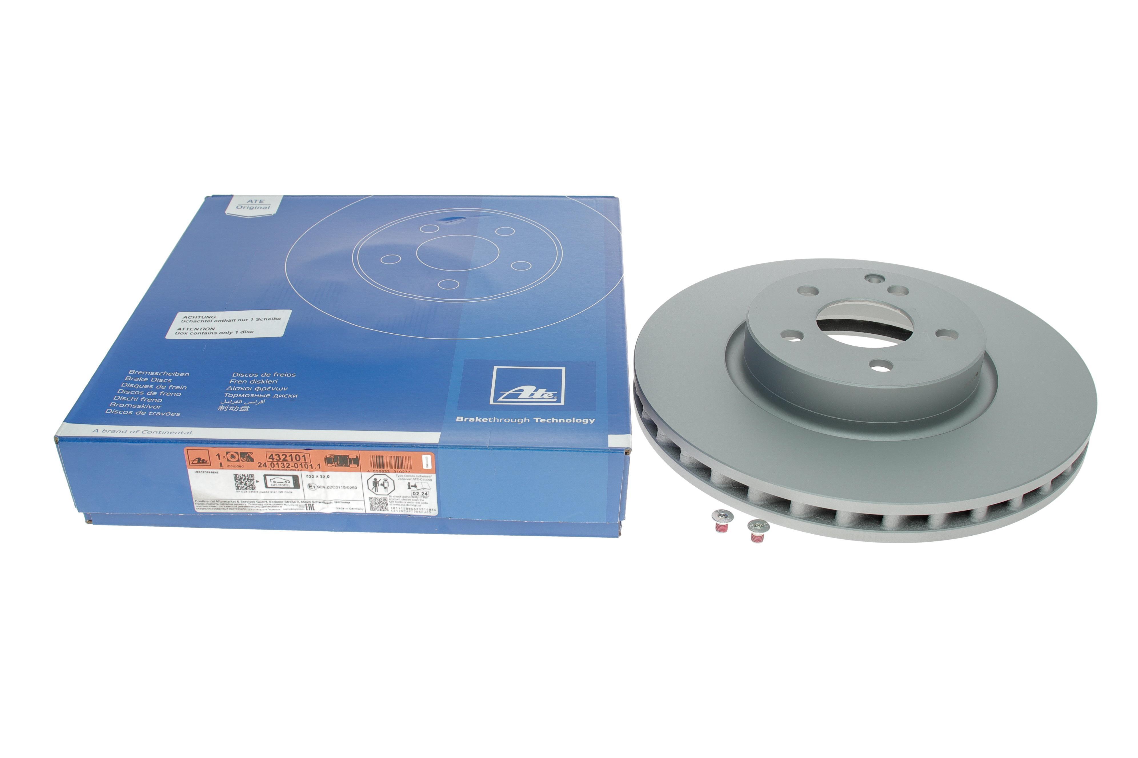 Диск гальмівний (передній) MB C-class (W204) 07-14/ E-class (W212) 09-16 (322x32)