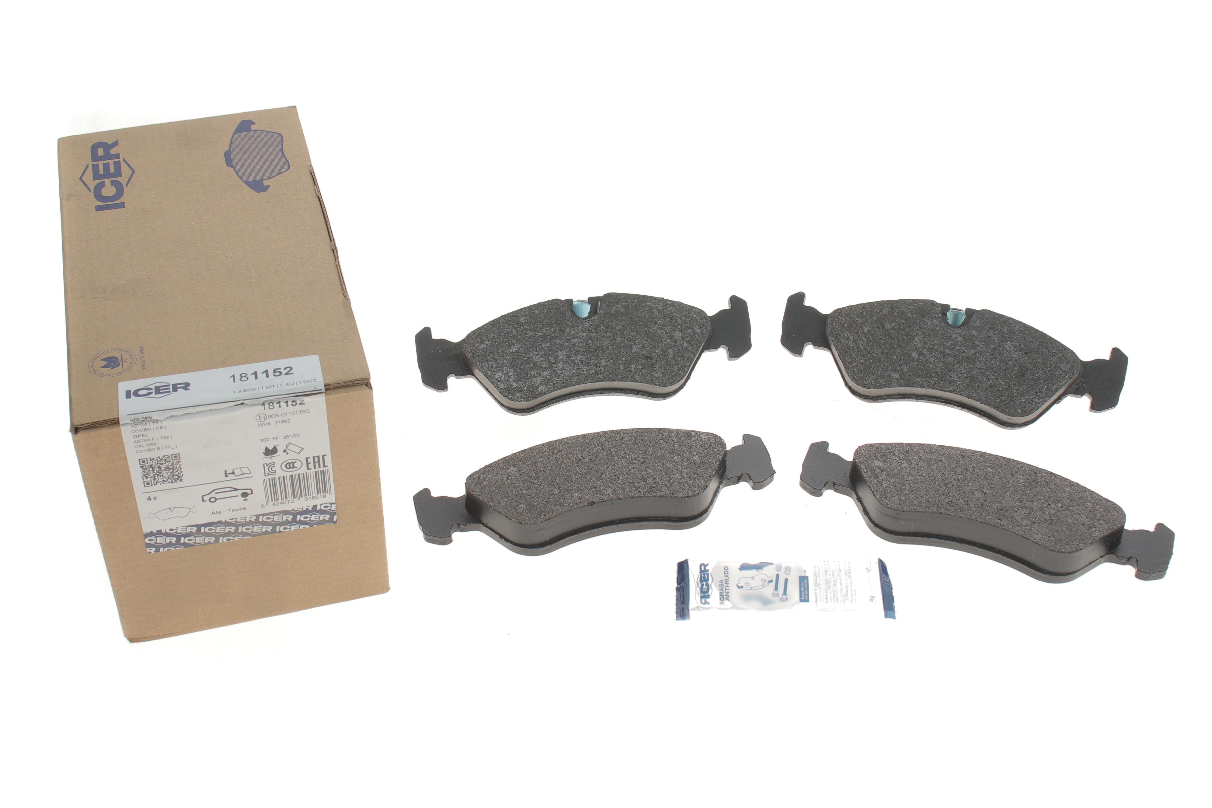 Колодки гальмівні (передні) Opel Astra F 91-98/Kadett E 87-93/Vectra A/B 88-03