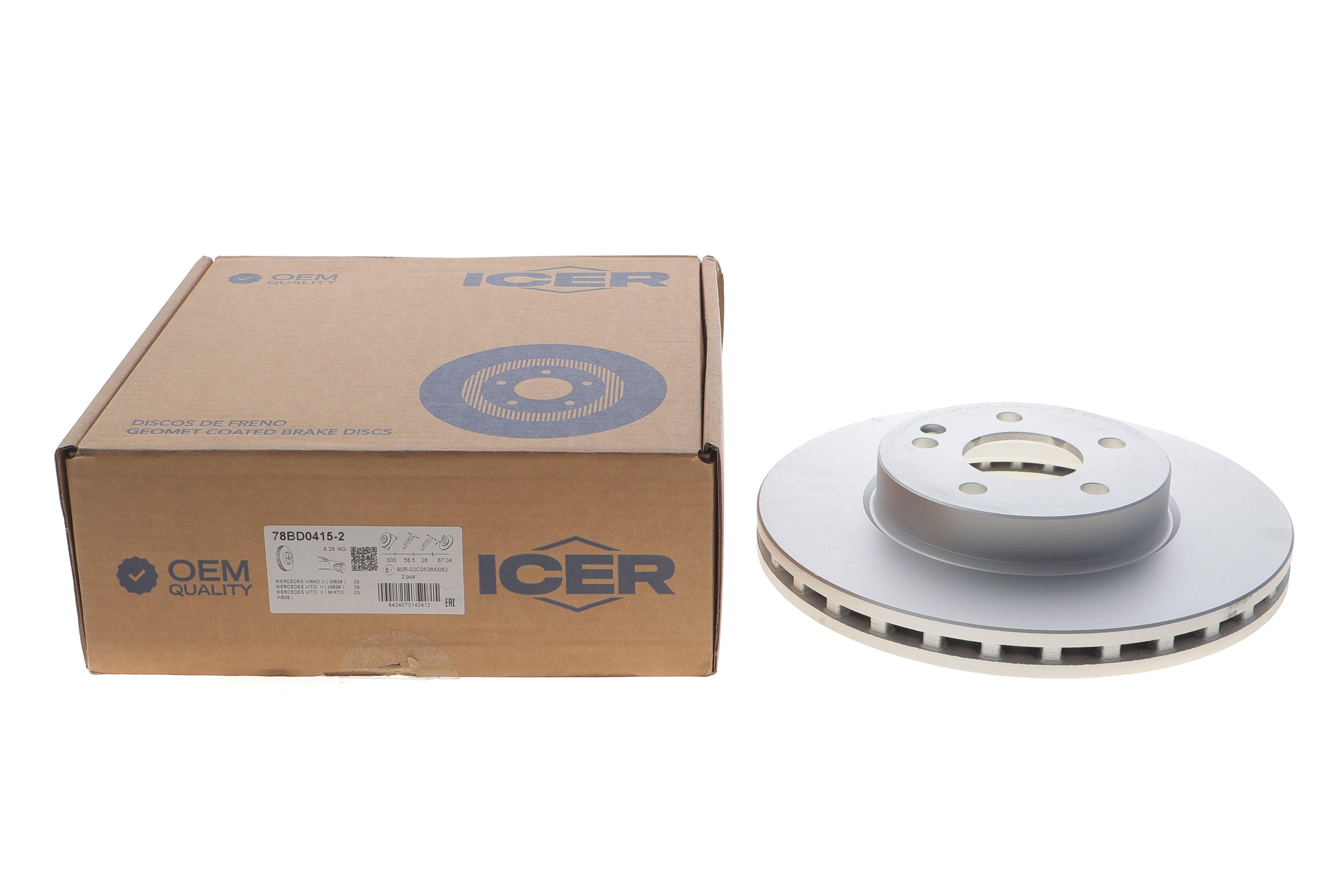 Диск гальмівний (передній) MB Vito/Viano (W639) 03- (300x28)