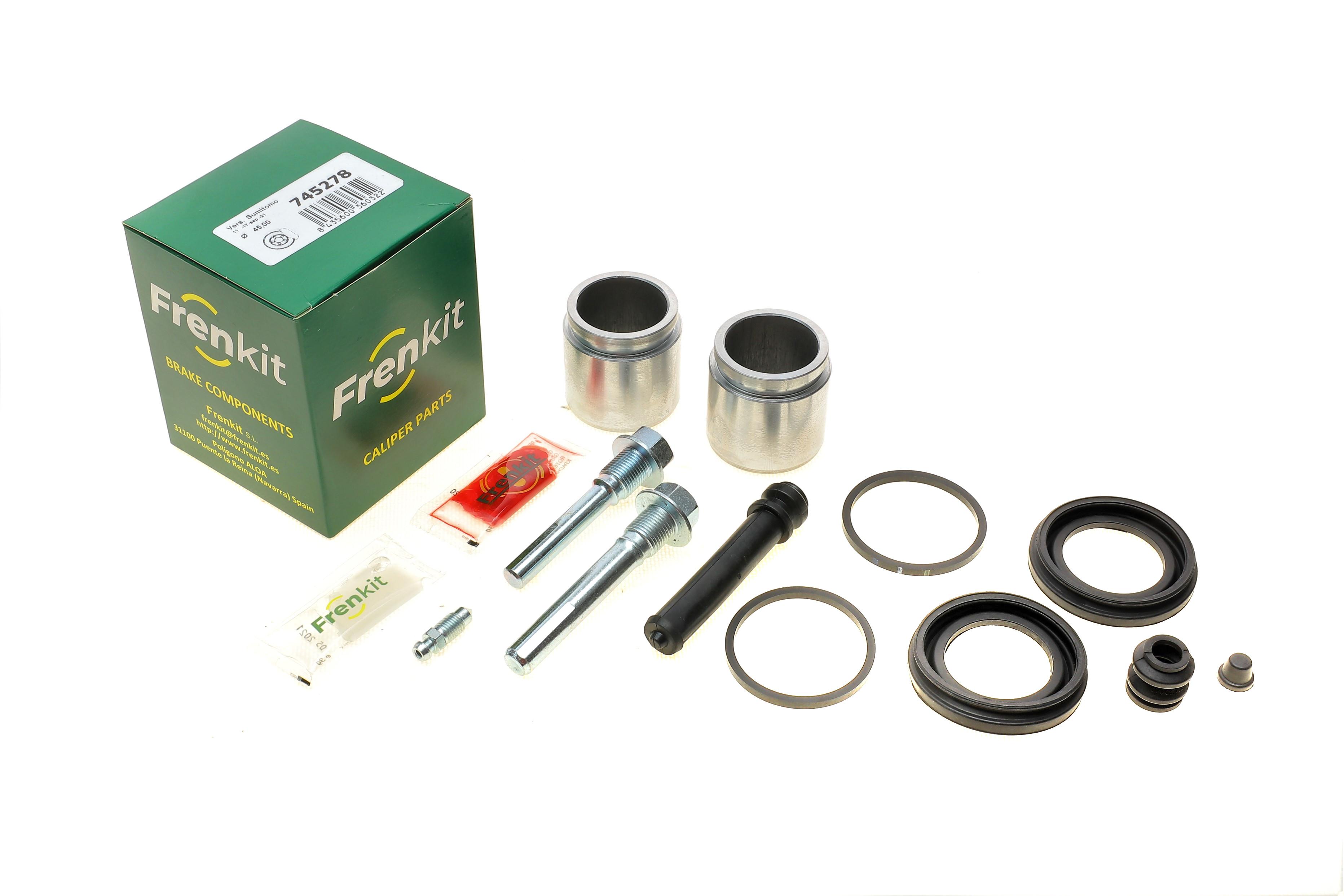 Ремкомплект супорта (переднього) Mitsubishi Pajero 90-(d=45mm)(+2 поршня/направляюча)(Sum) SuperKit