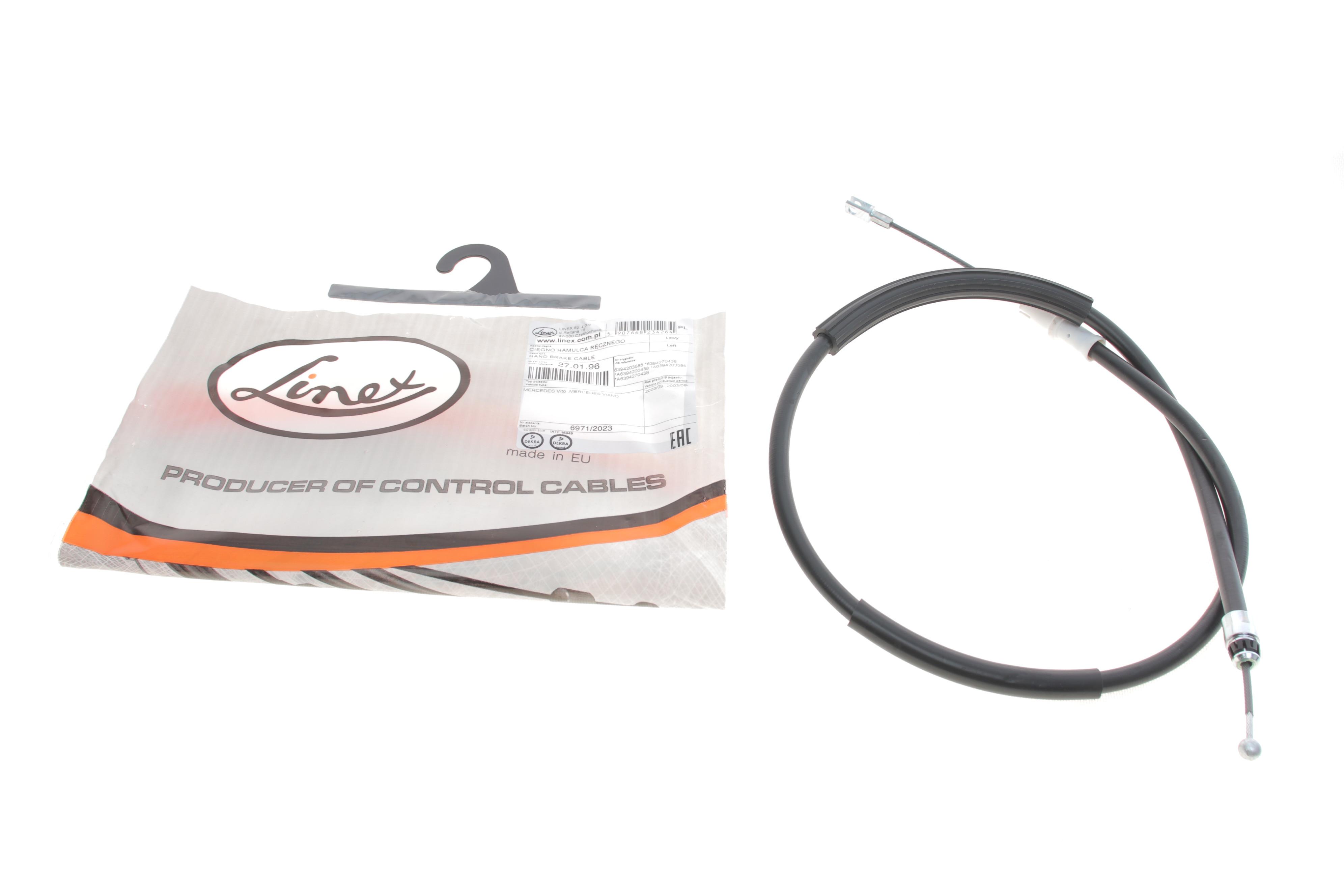 Трос ручника (L) MB Vito (W639) 03-