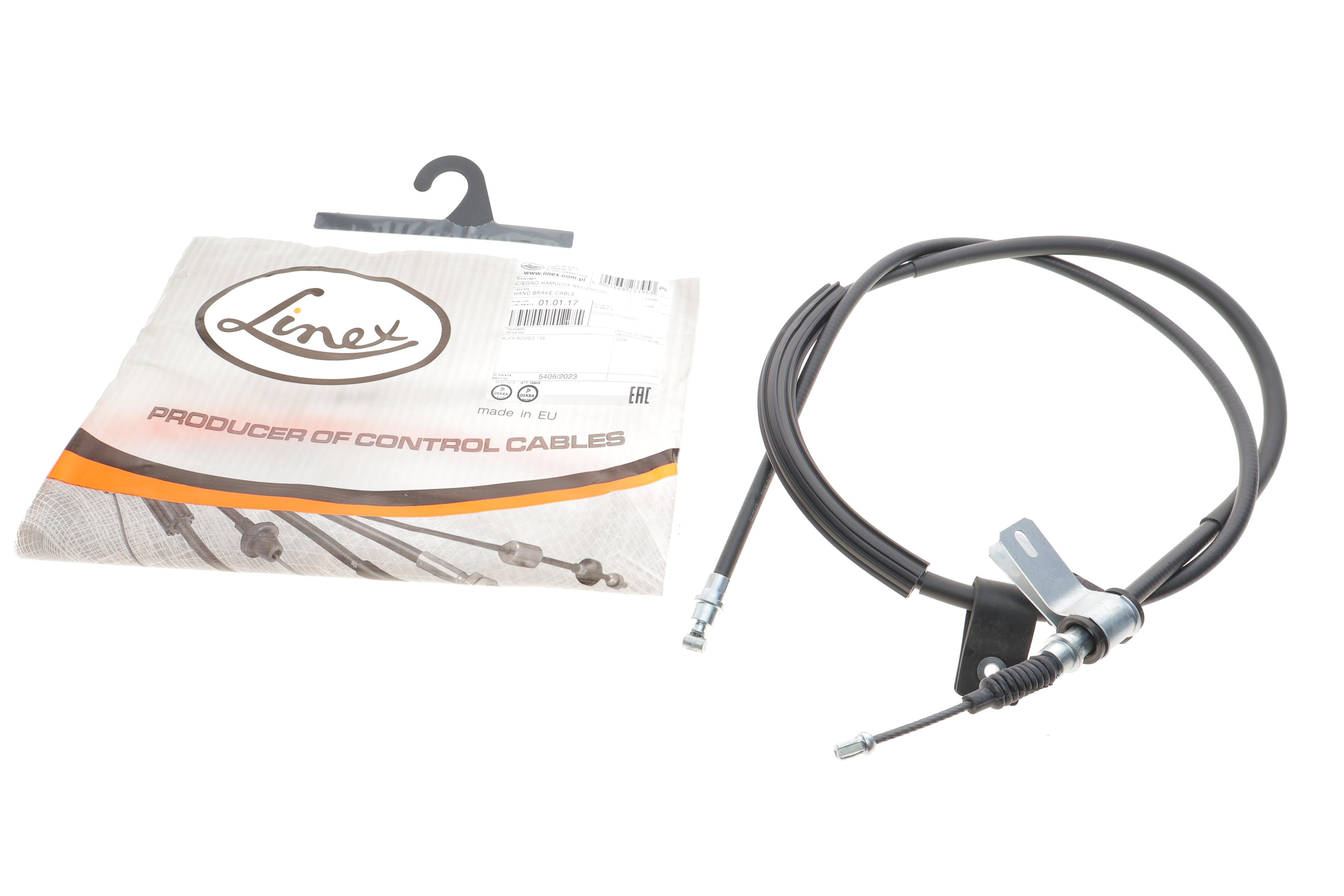 Трос ручника (задній) (L) Alfa Romeo 159 05-11 (1755/1603mm)