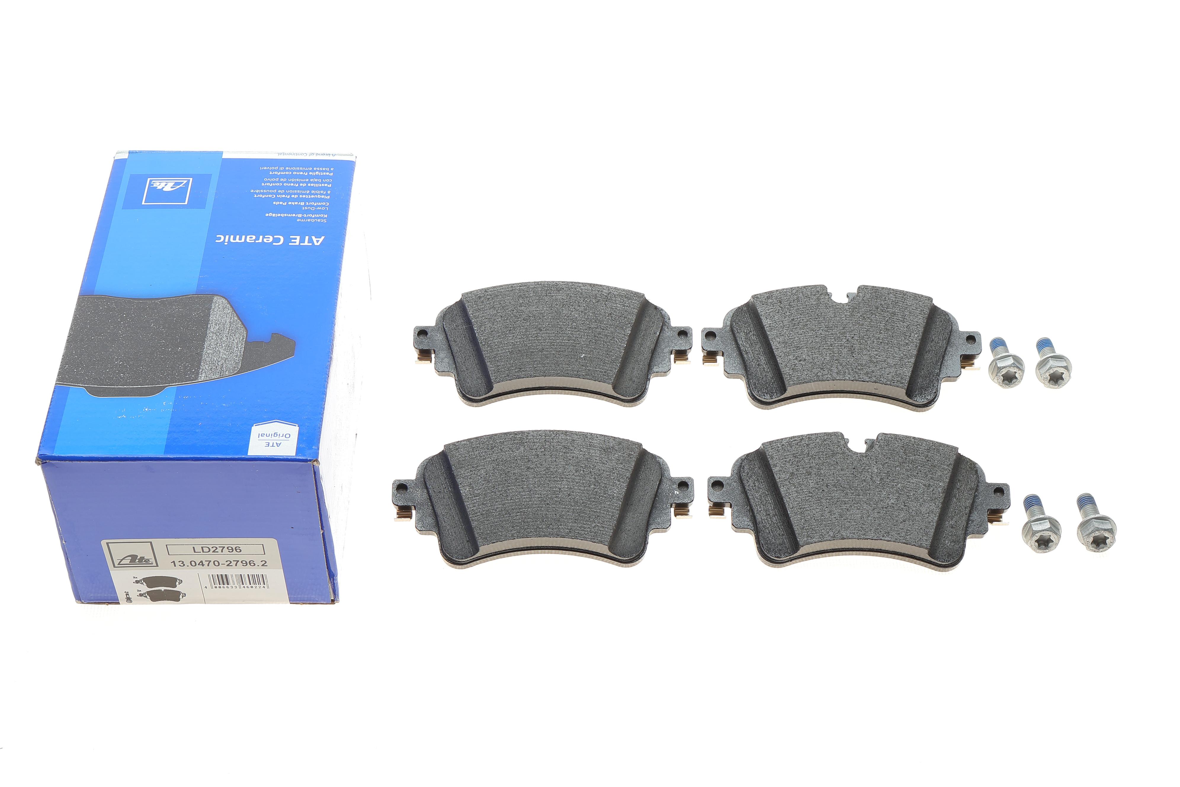 Колодки гальмівні (задні) Audi A4/Q7 15-/A5 09-//Q5 16-/A6 18-/A7/A8/VW Touareg 17- (Lucas/TRW) ATE Ceramic