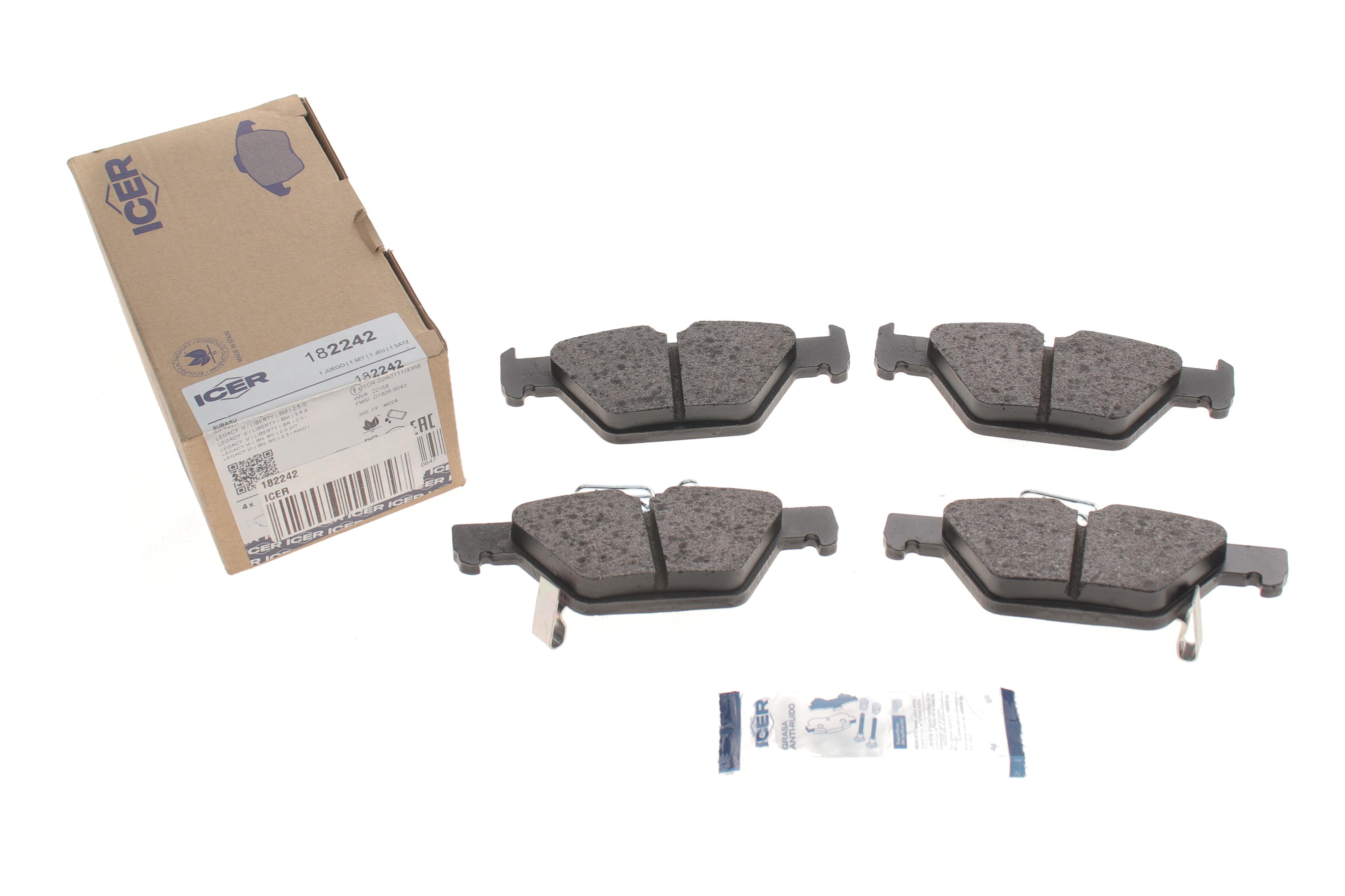 Колодки гальмівні (задні) Subaru Impreza 16-/Outback 15-/Legacy 09-14/Forester 18-