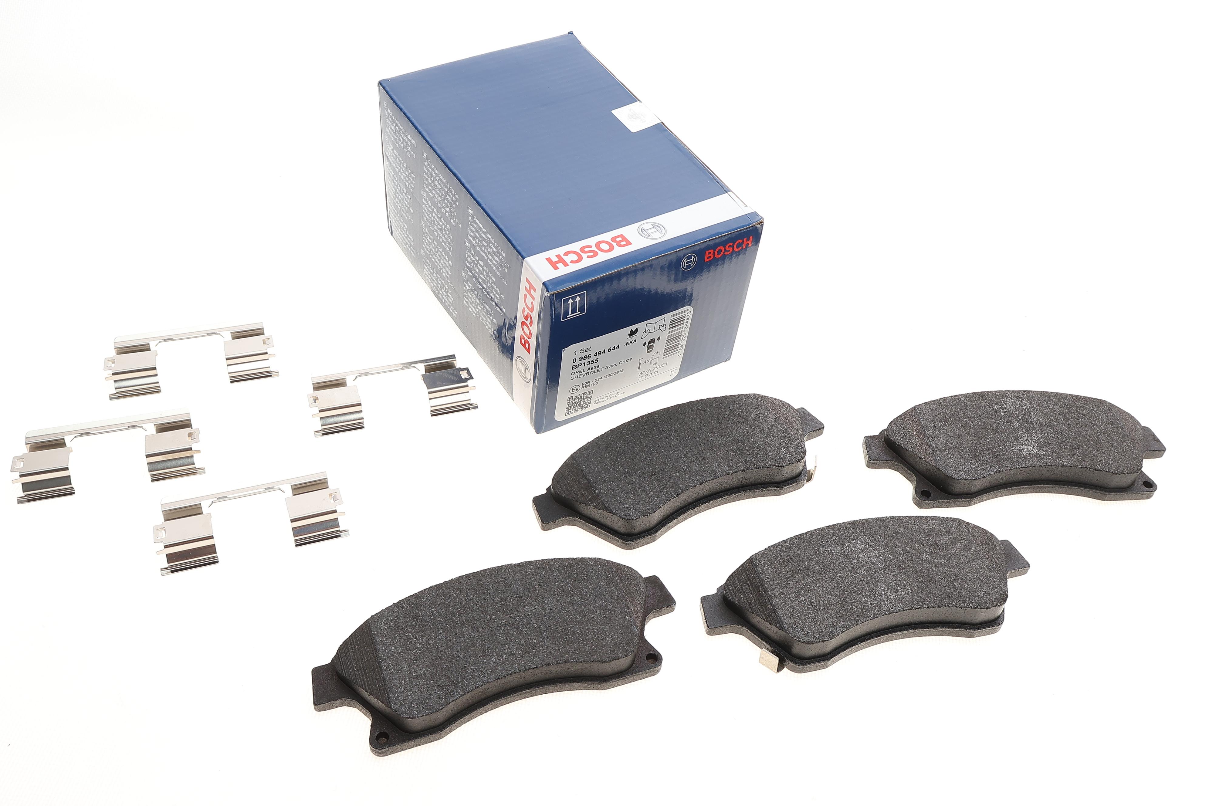 Колодки гальмівні (передні) Chevrolet Aveo 11-/Opel Astra J 09- (з прижимною пластиною)