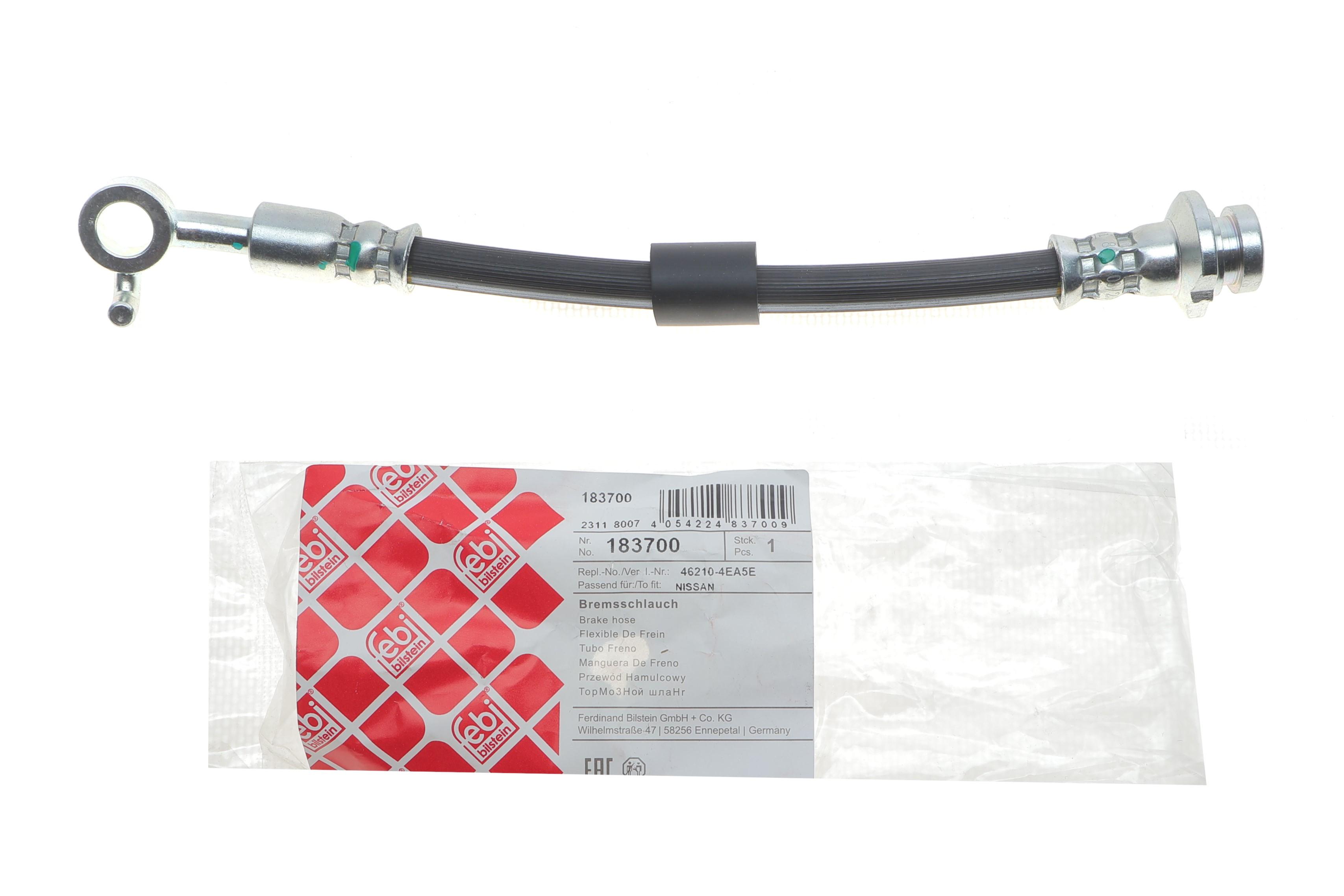 Шланг гальмівний (задній) Nissan Qashqai 13- (L) (L=186mm)