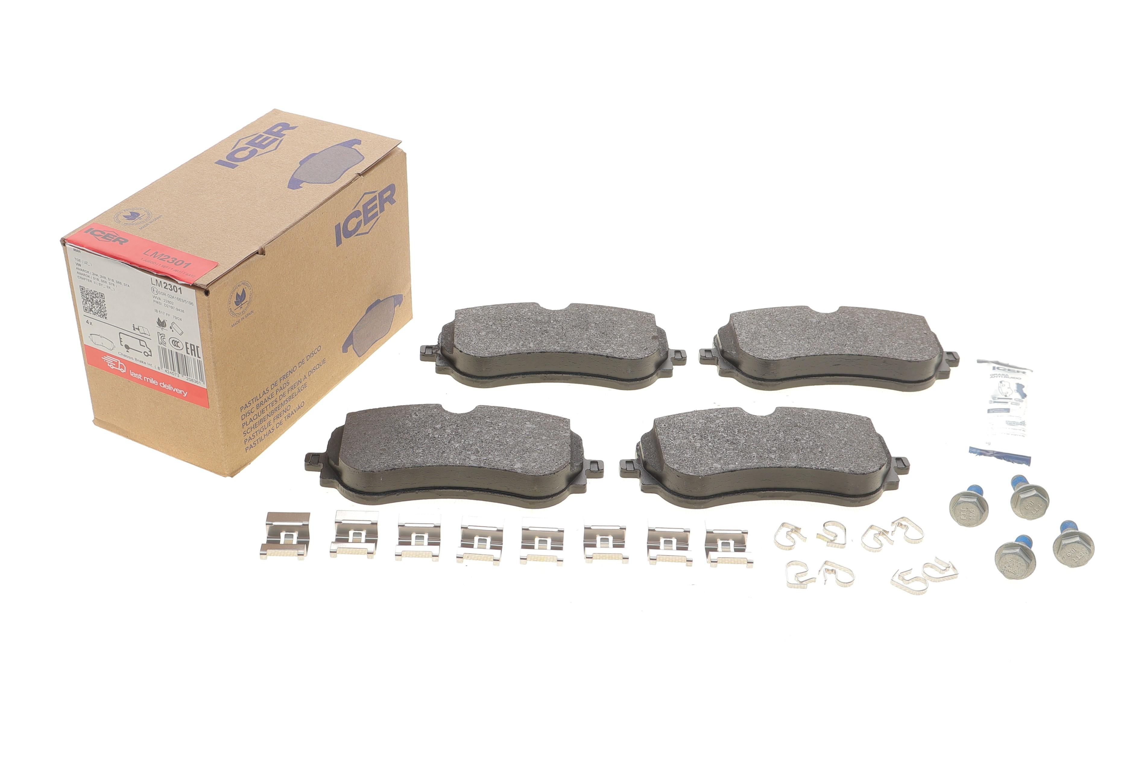 Колодки гальмівні (задні) VW Crafter 16-/Amarok 10-/MAN TGE 16-