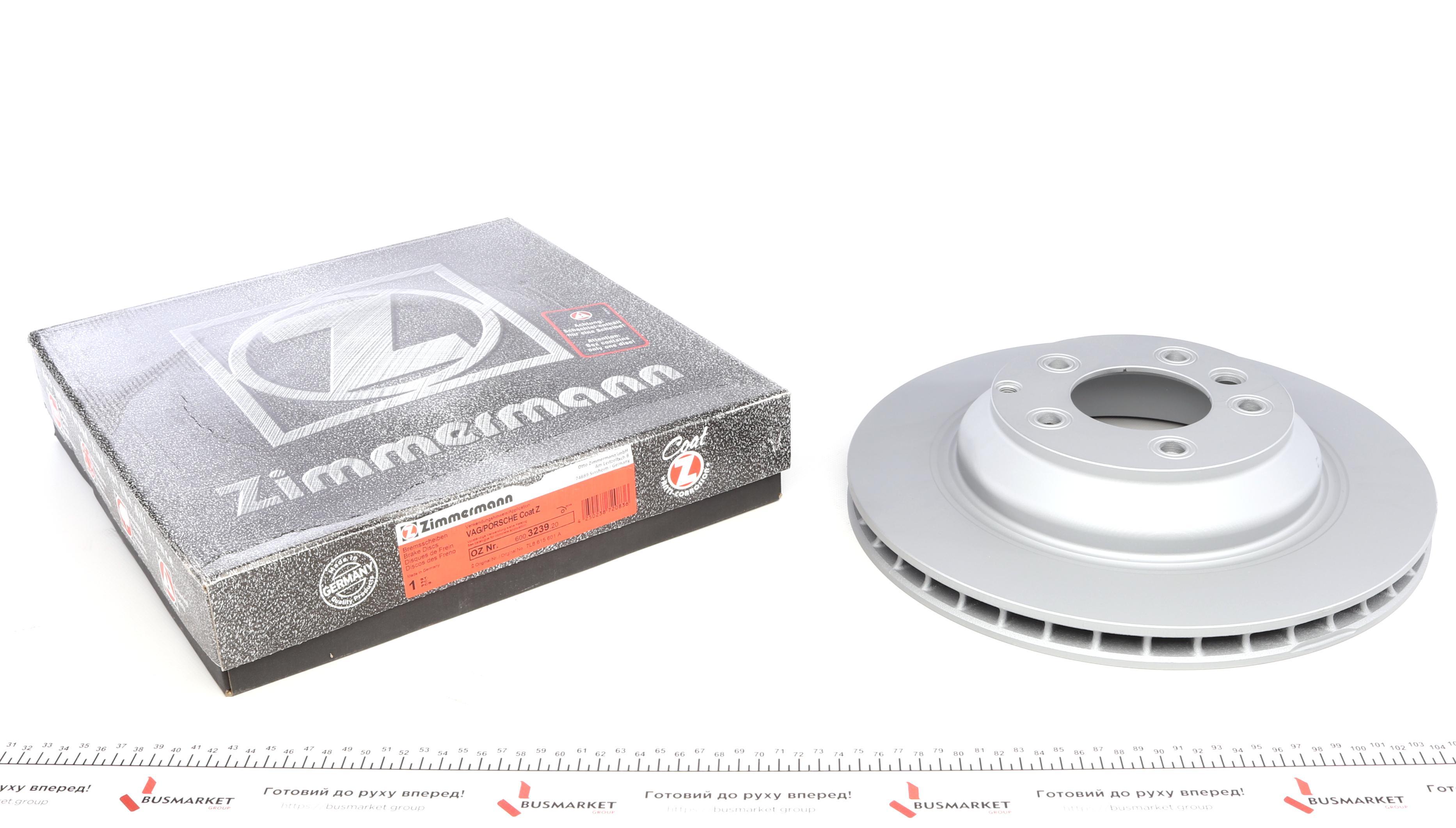 Диск гальмівний (задній) Audi Q7 06-15/Porsche Cayenne/VW Touareg 03-10 (358x28)(з покриттям)(вент.)