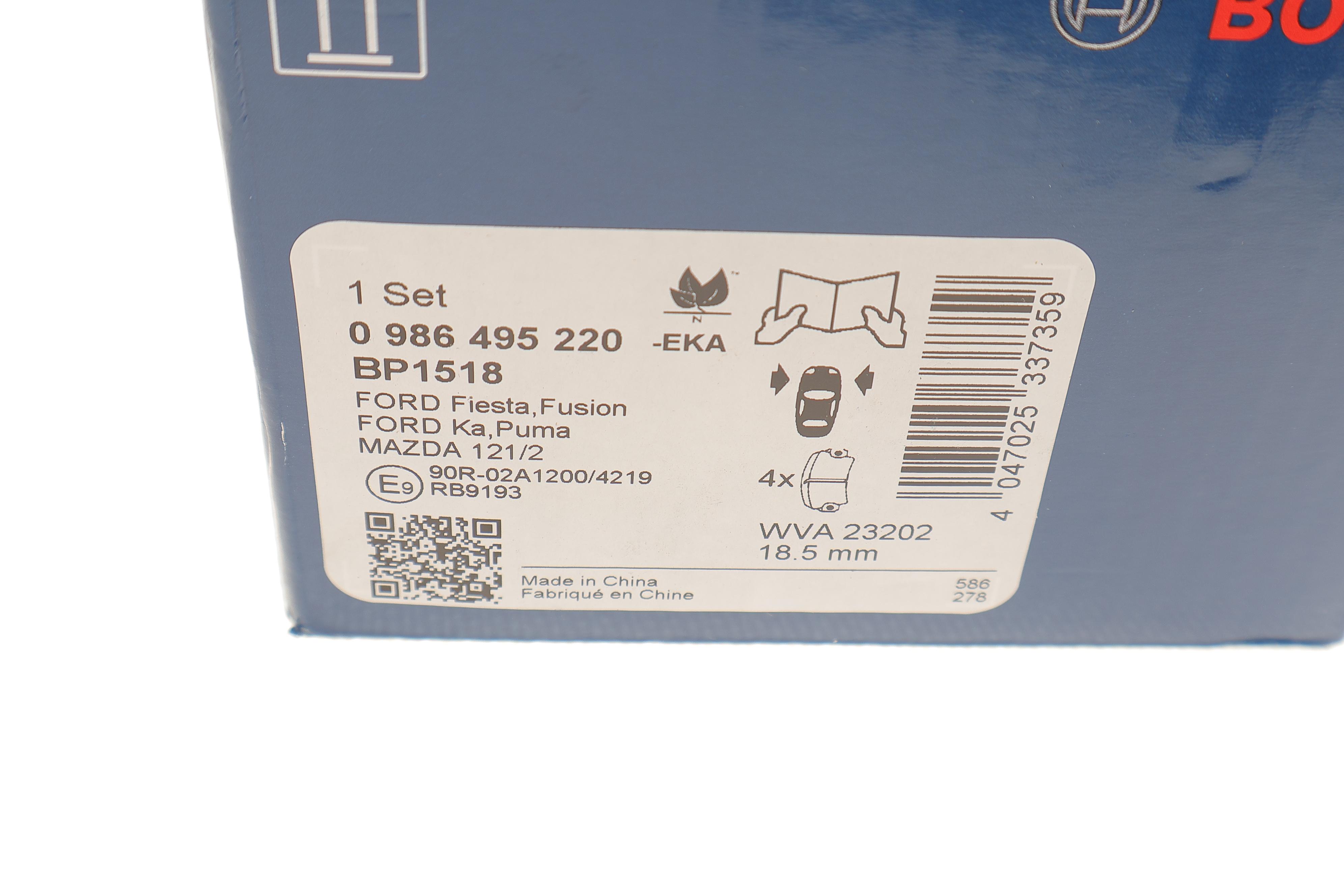 Колодки гальмівні (передні) Ford Fiesta 95-10/Fusion/Ka 02-12/Puma/Mazda 121 96-03/Mazda 2 03-07