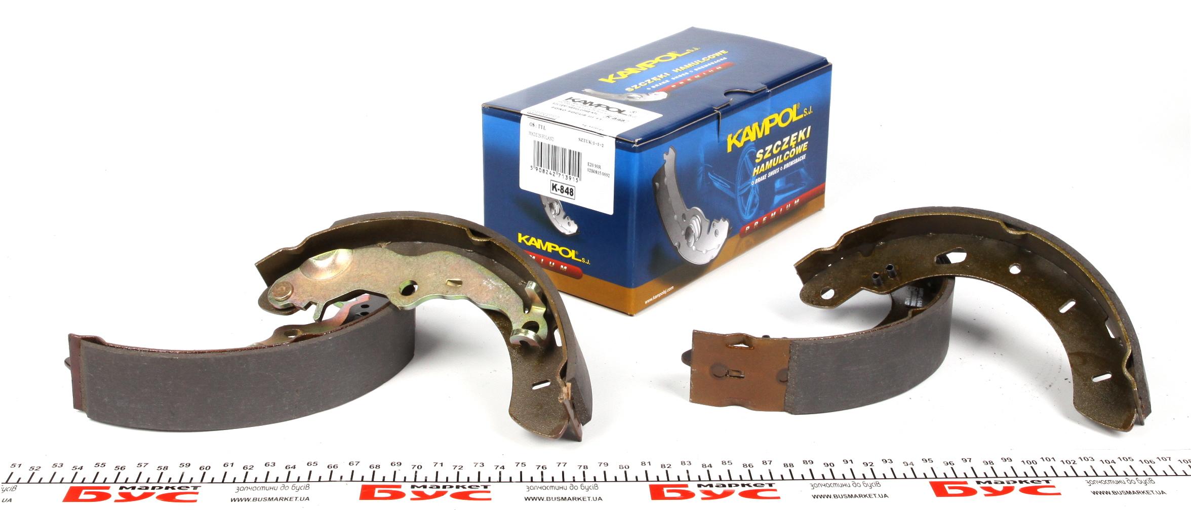 Колодки гальмівні (задні) Ford Focus II 10-/Transit Courier 14- (барабанні) (228.6x41.5)