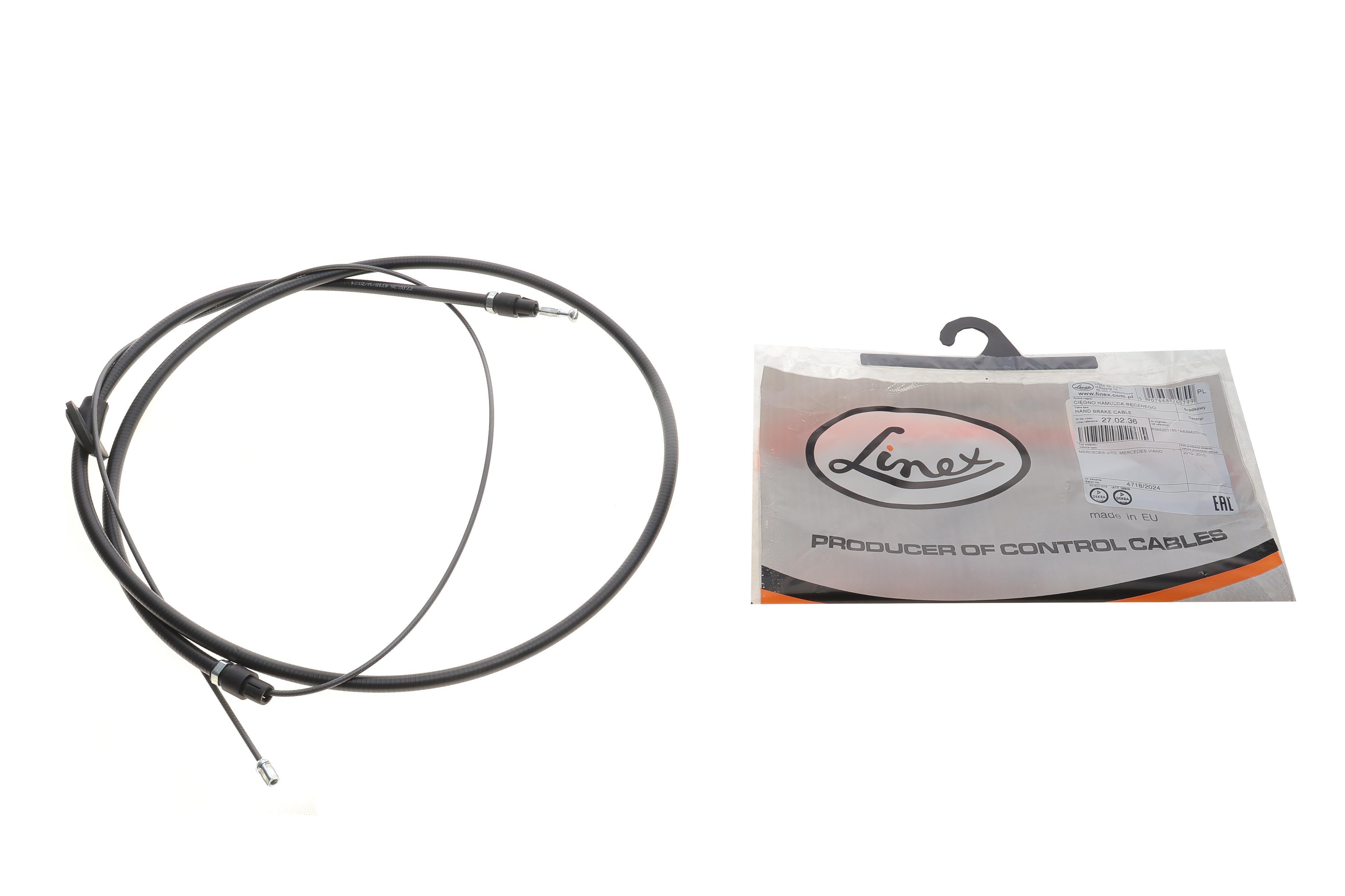 Трос ручника (центральний) MB Vito (W639) 2.2D/3.0D 10- (1755mm)