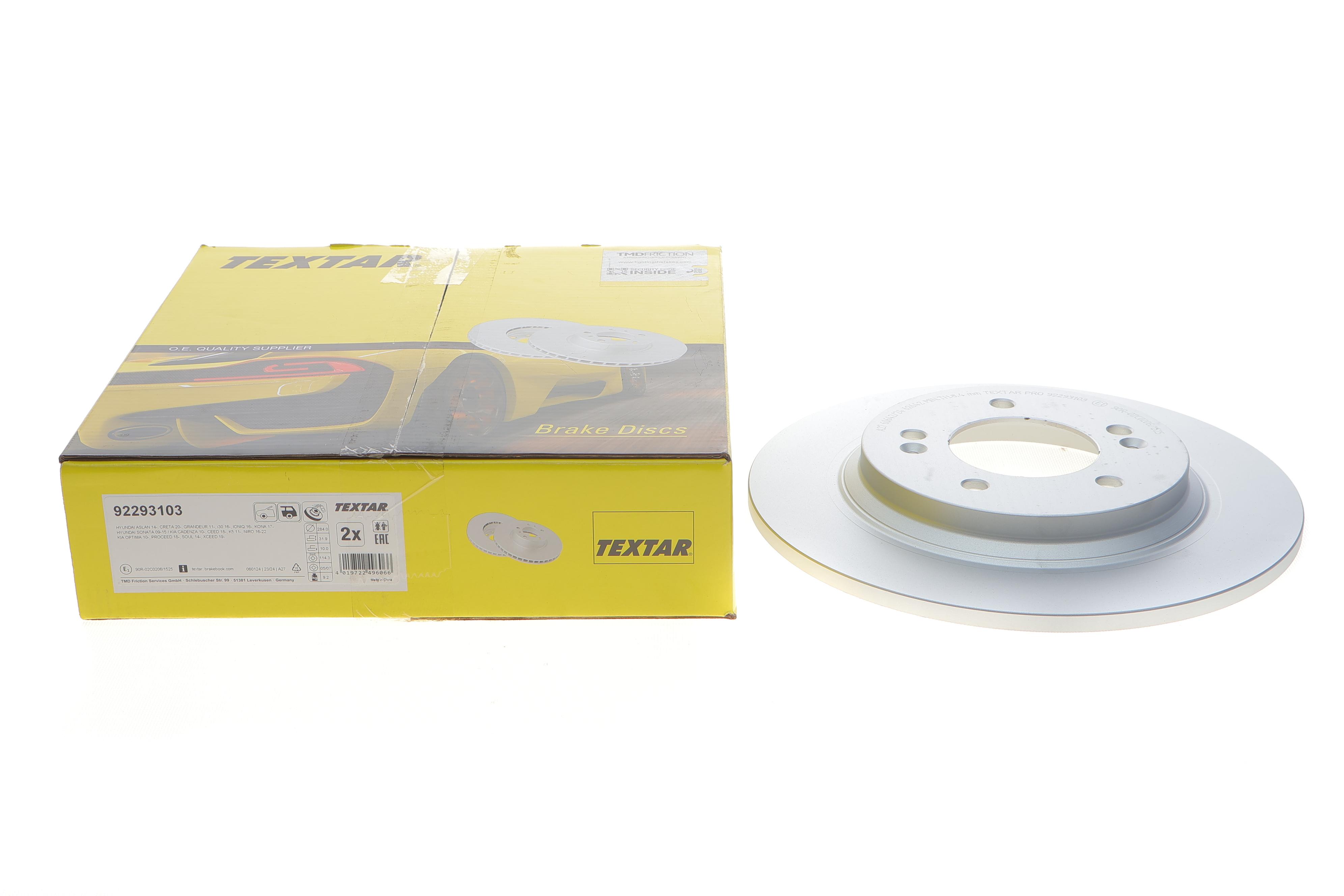 Диск гальмівний (задній) Hyundai Sonata 2.4 10-15 (284x10)