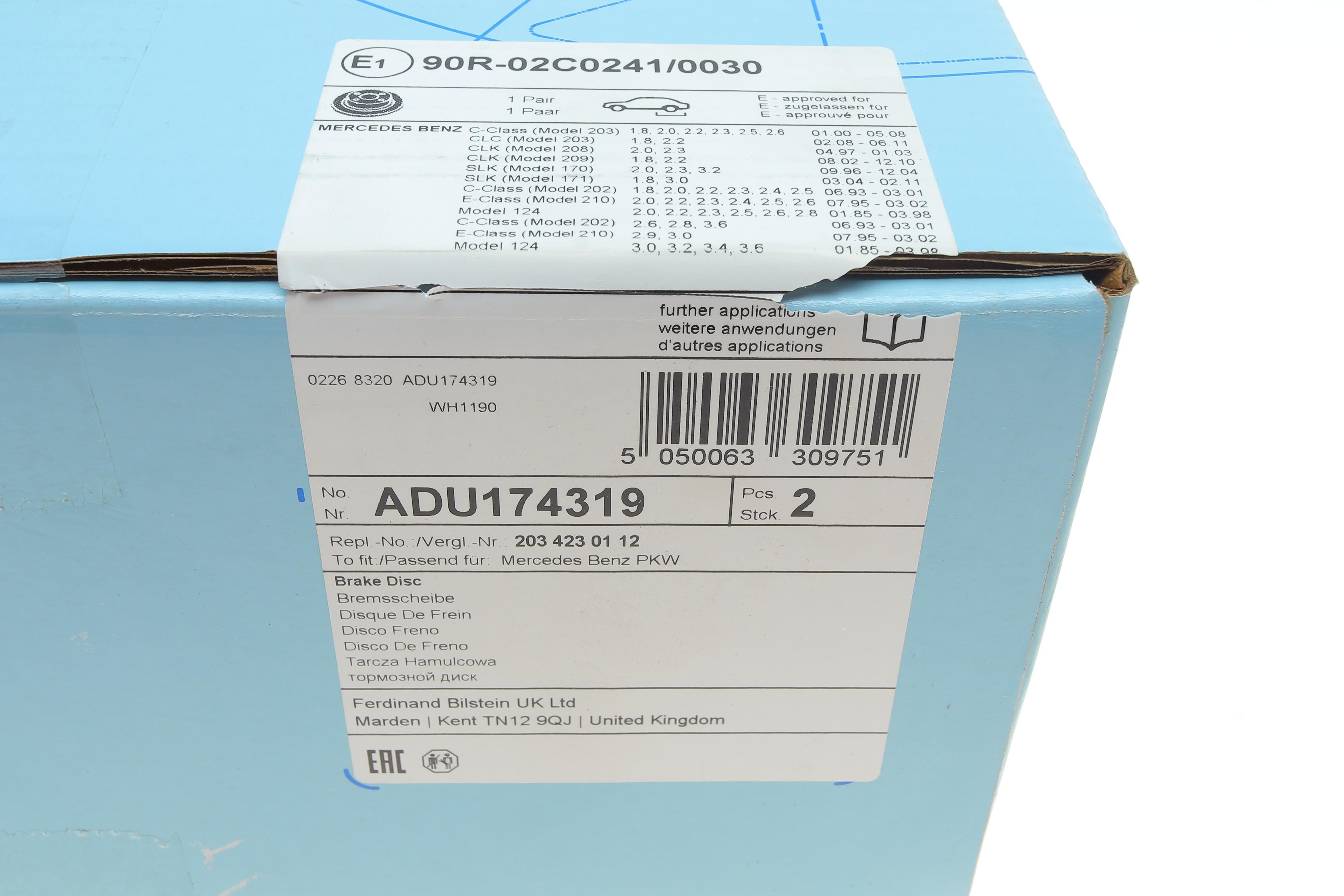 Диск гальмівний (задній) MB C-class (W202/W203/CL203/S202)/E (W124/W210/S124) -07 (278x9)