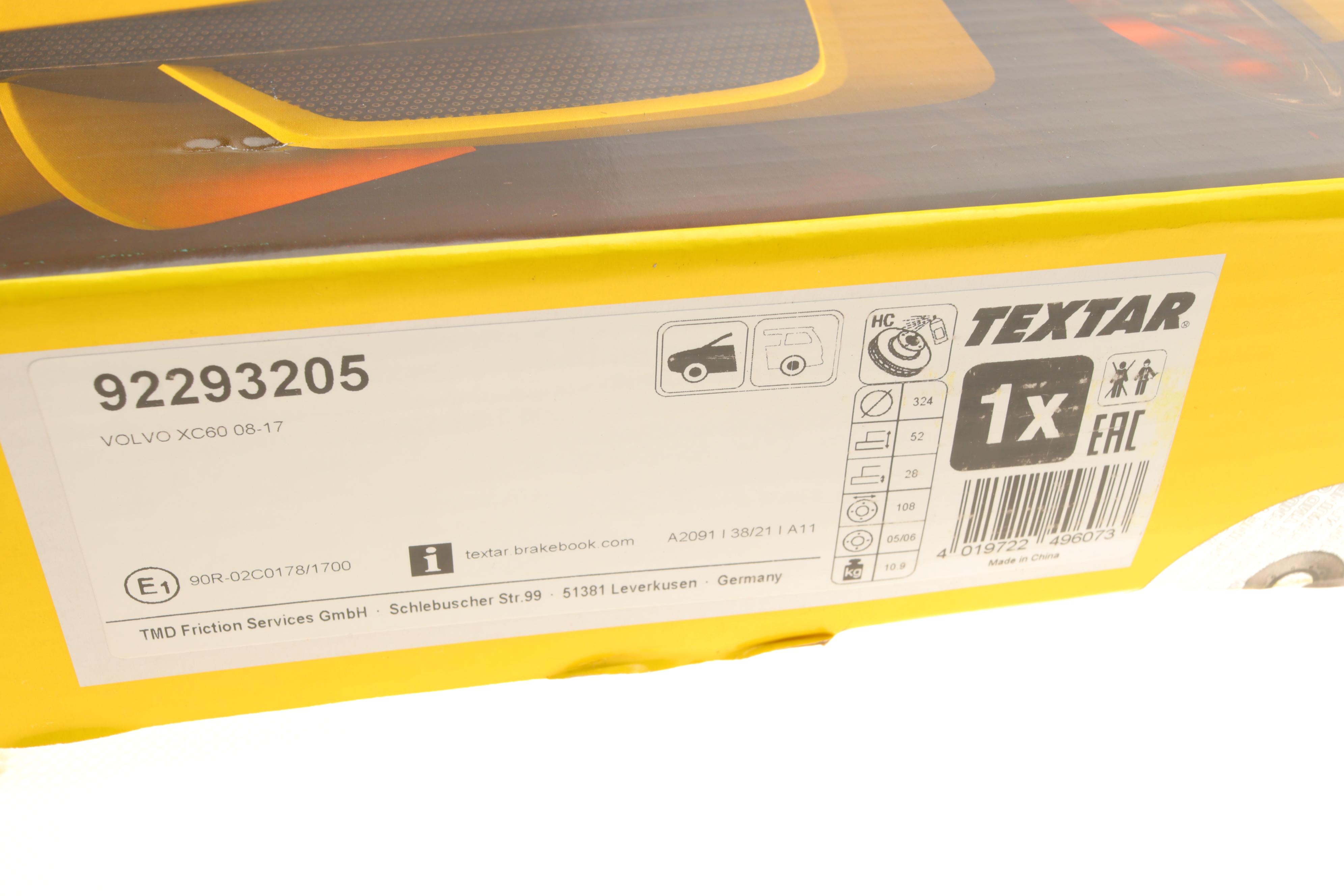 Диск гальмівний (передній) Volvo XC 60 08-17 (324x28) PRO+