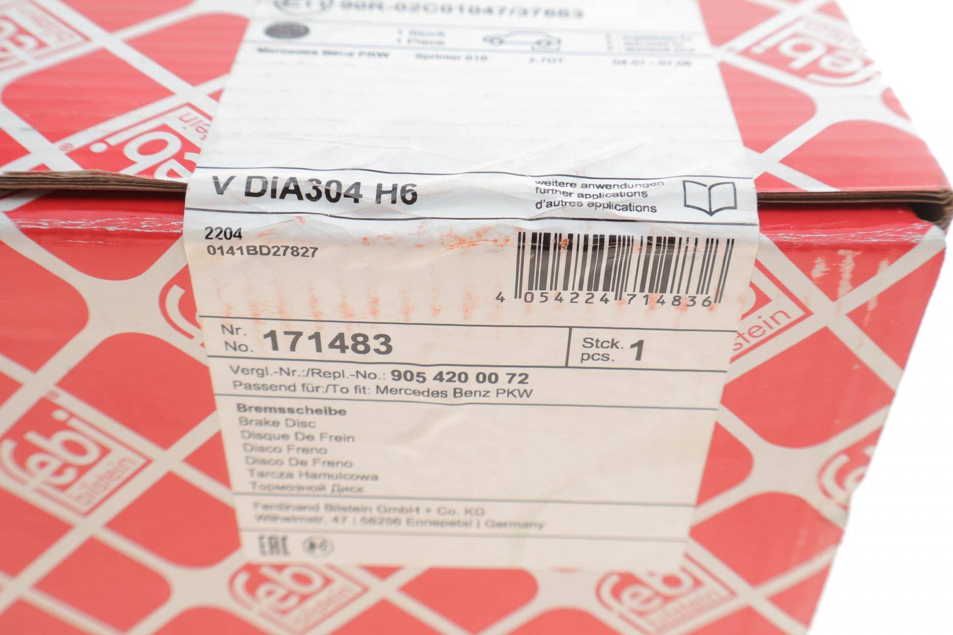 Диск гальмівний (задній) MB Sprinter 616CDI 01- (304х30)