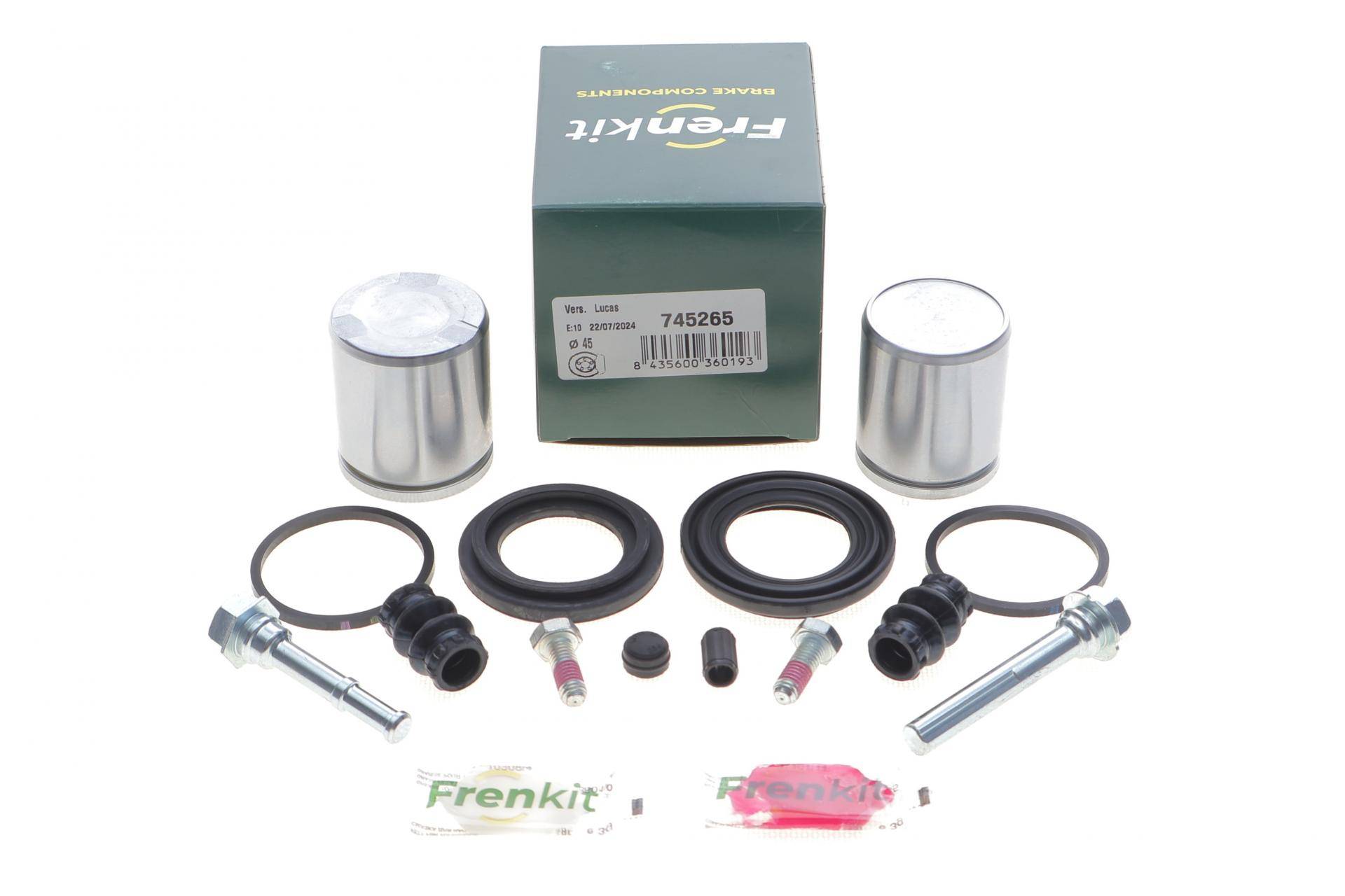 Ремкомплект супорта (переднього) Fiat Ducato 94-02 (d=45/48)(+2 поршня/направляюча)(Lucas) SuperKit