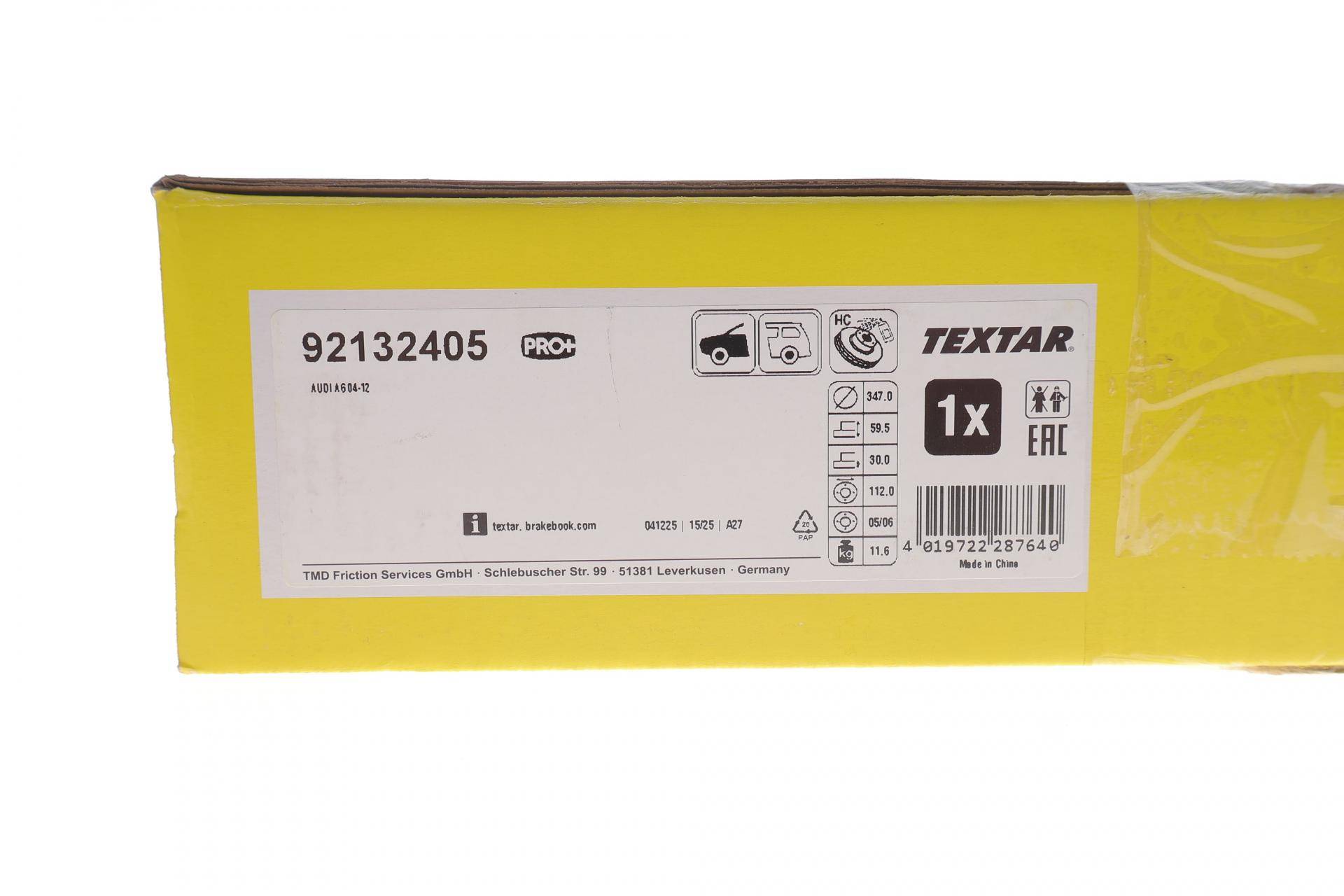 Диск гальмівний (передній) Audi A6 04-11 (347х30) PRO+