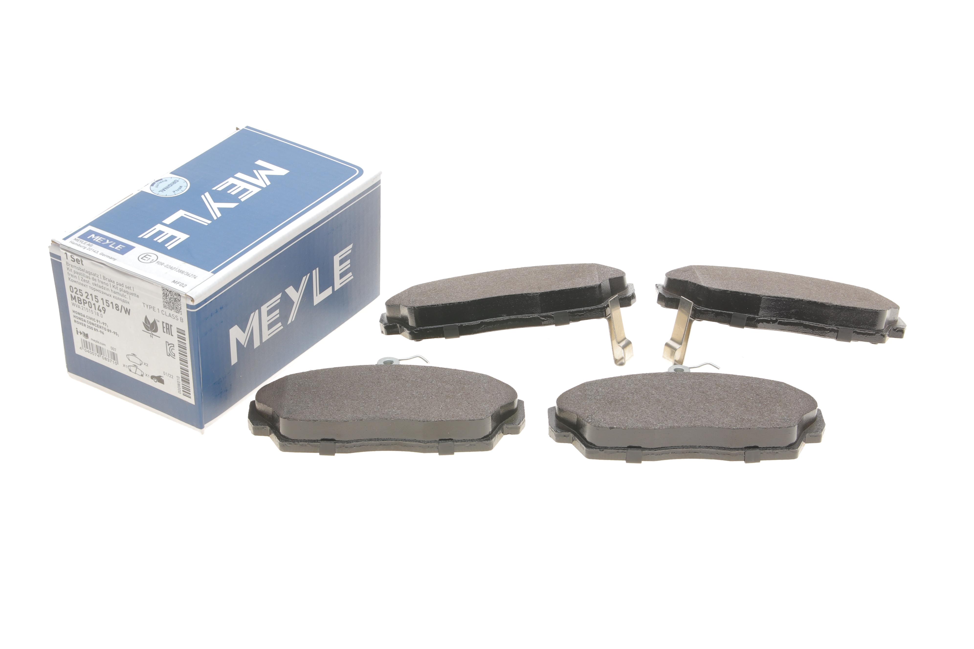 Колодки гальмівні (передні) Honda Civic VI/VII -05