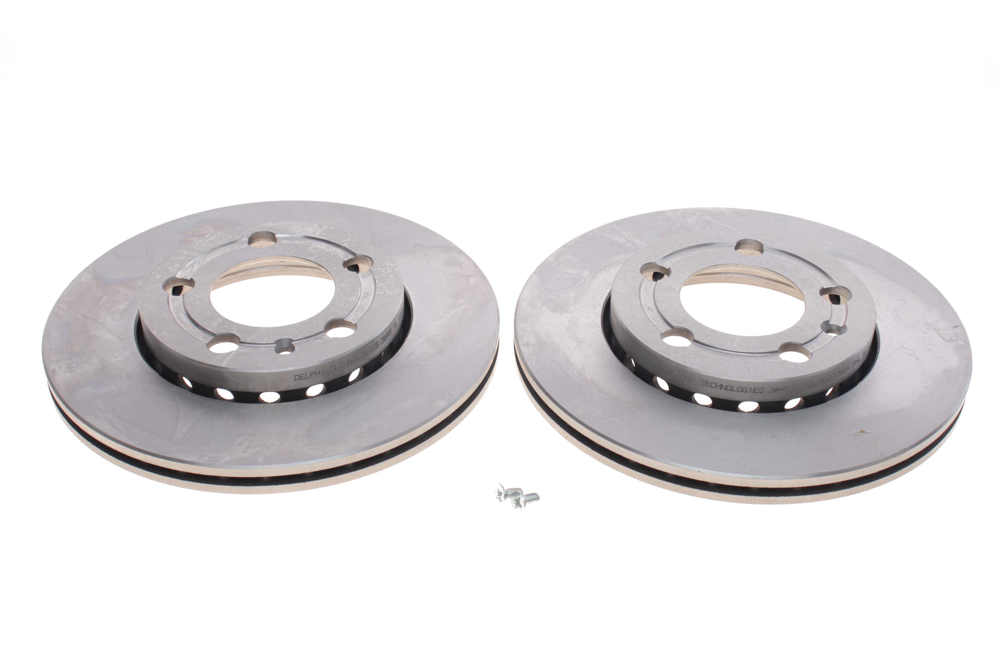 Диск гальмівний (передній) (к-кт 2шт) Skoda Octavia/Fabia/VW Polo 99- (239x18) (з покрит.) (вент.)