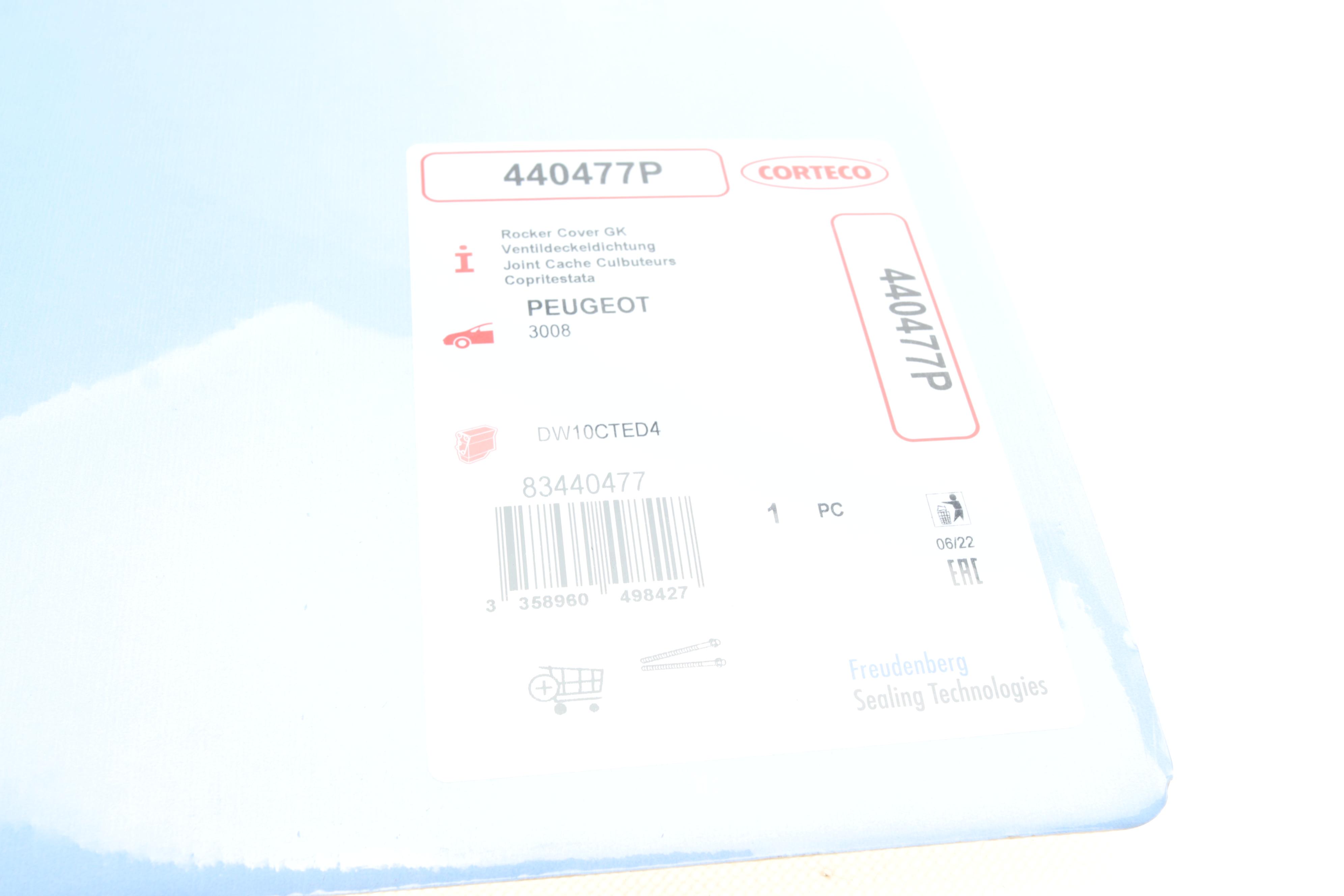 Прокладка кришки клапанів Peugeot 407 2.0HDi 09-