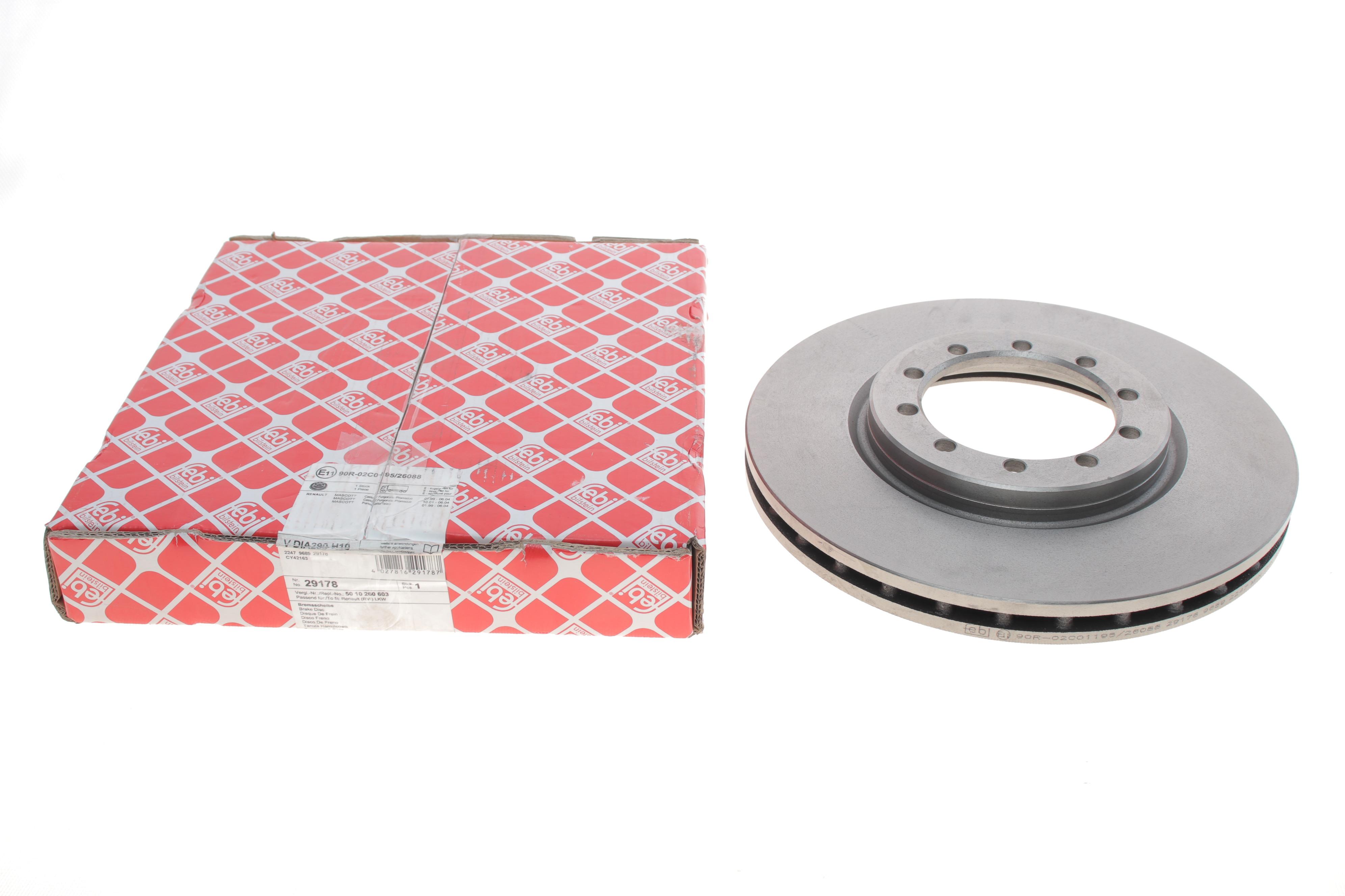 Диск гальмівний (передній) Renault Mascott 99- (290x26)